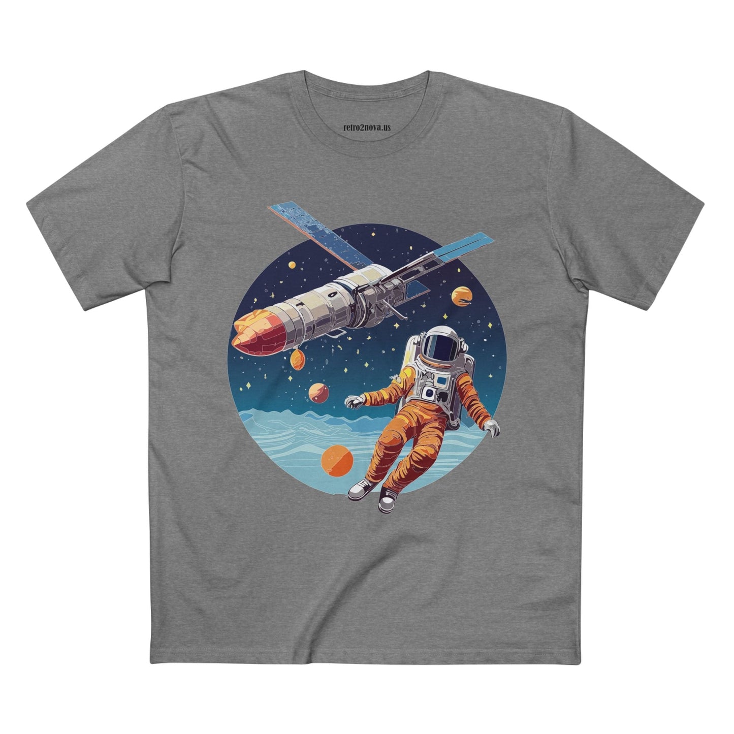 Cosmos Astronaut Shirt Unisex Premium Cotton Art Tee CS 5 Retro2Nova Collection Soft Comfort