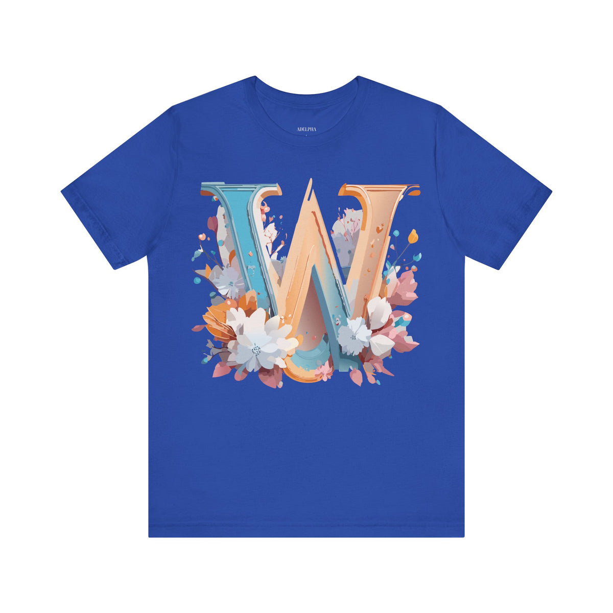 Letter W Graphic Unisex Cotton Bella+Canvas Tee with Art Letter Design