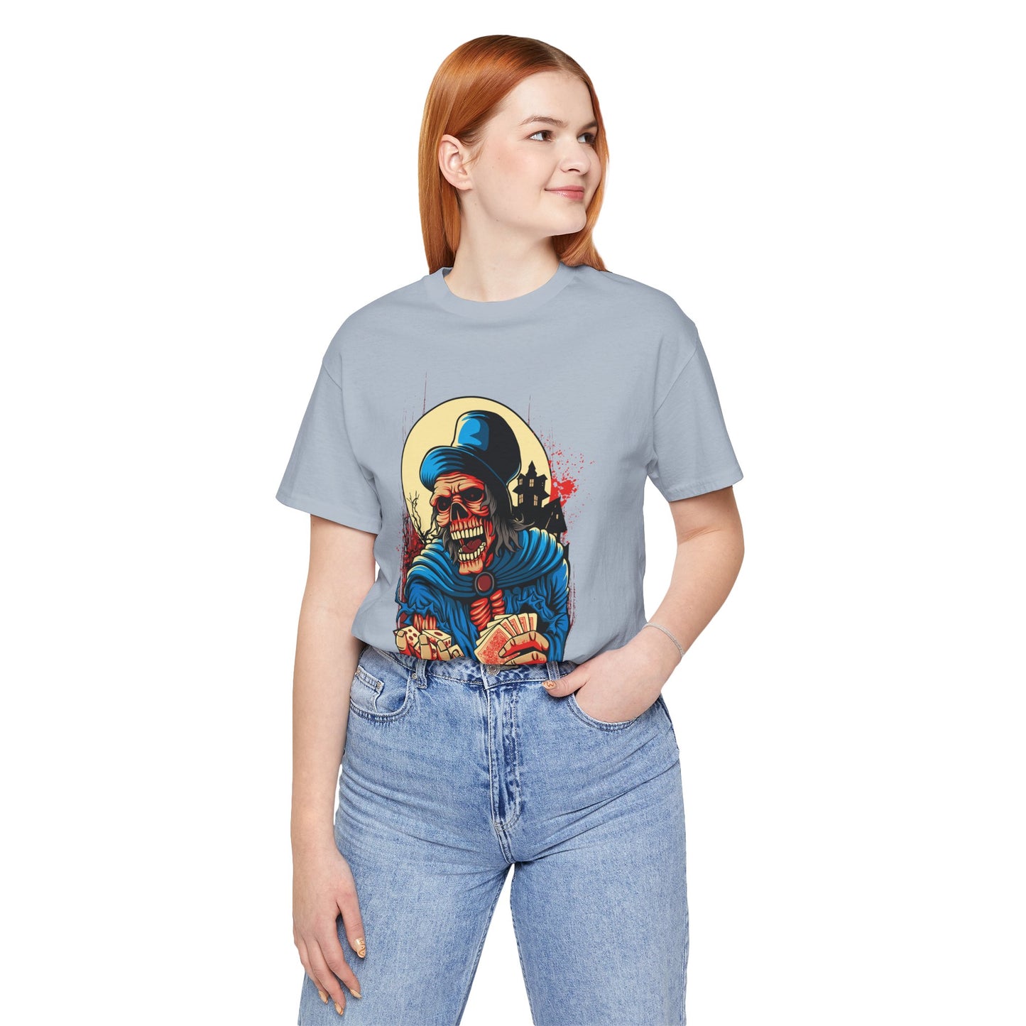 Skull Graphic Design Tee, Skull Shirt, Vintage Tees, Art Design T-Shirt, Graphic Tee, Art Shirts - 1