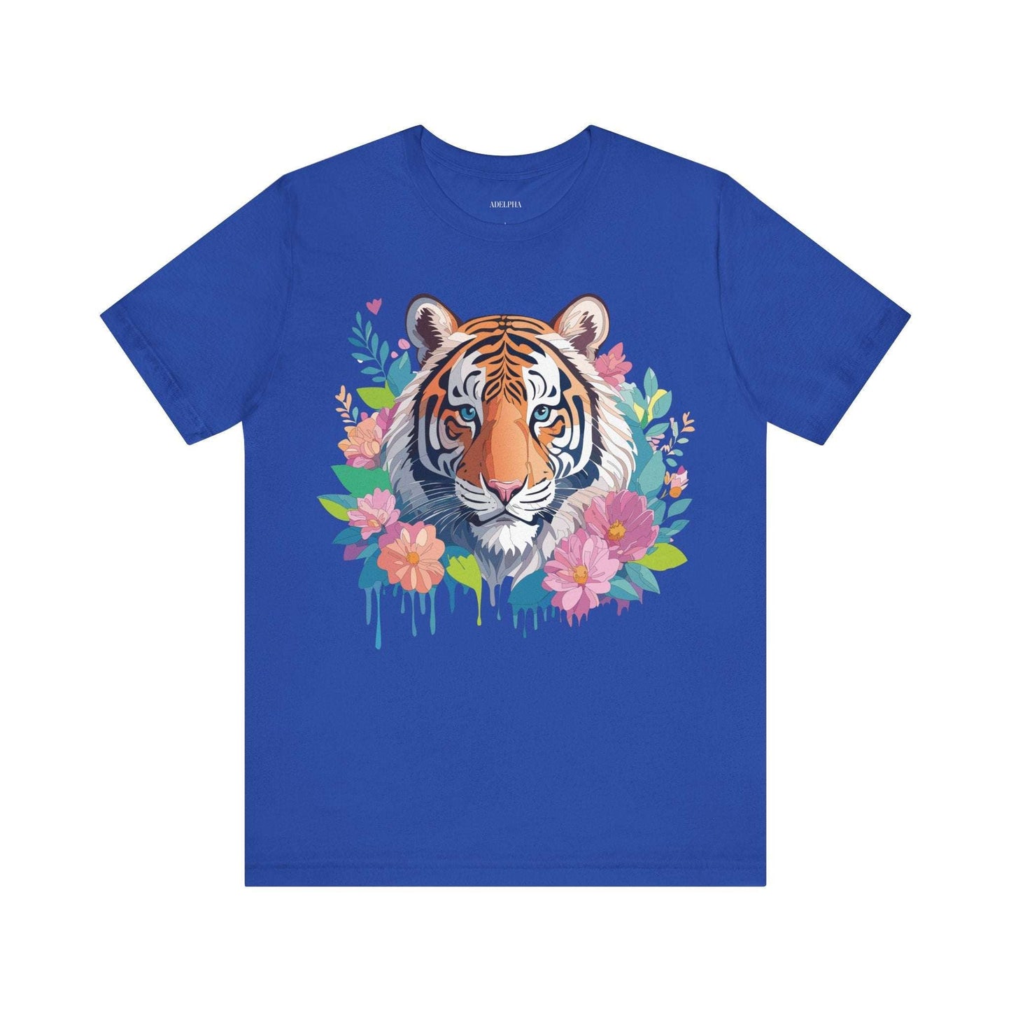 Tiger Graphic Tee Unisex Short Sleeve Shirt By Adelpha Art Design Vintage Inspired