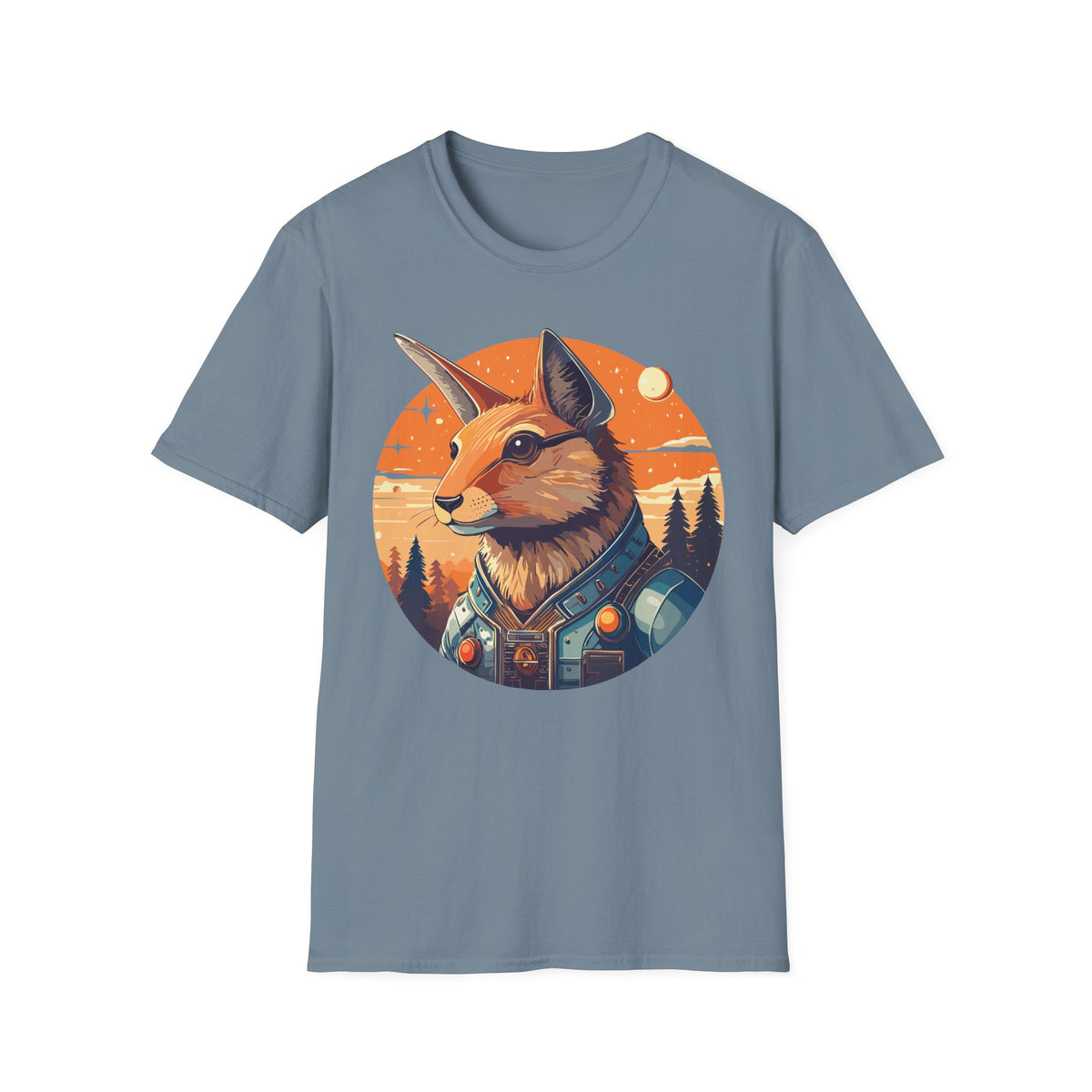 Fox Portrait T-Shirt | Sunset Wilderness Illustration