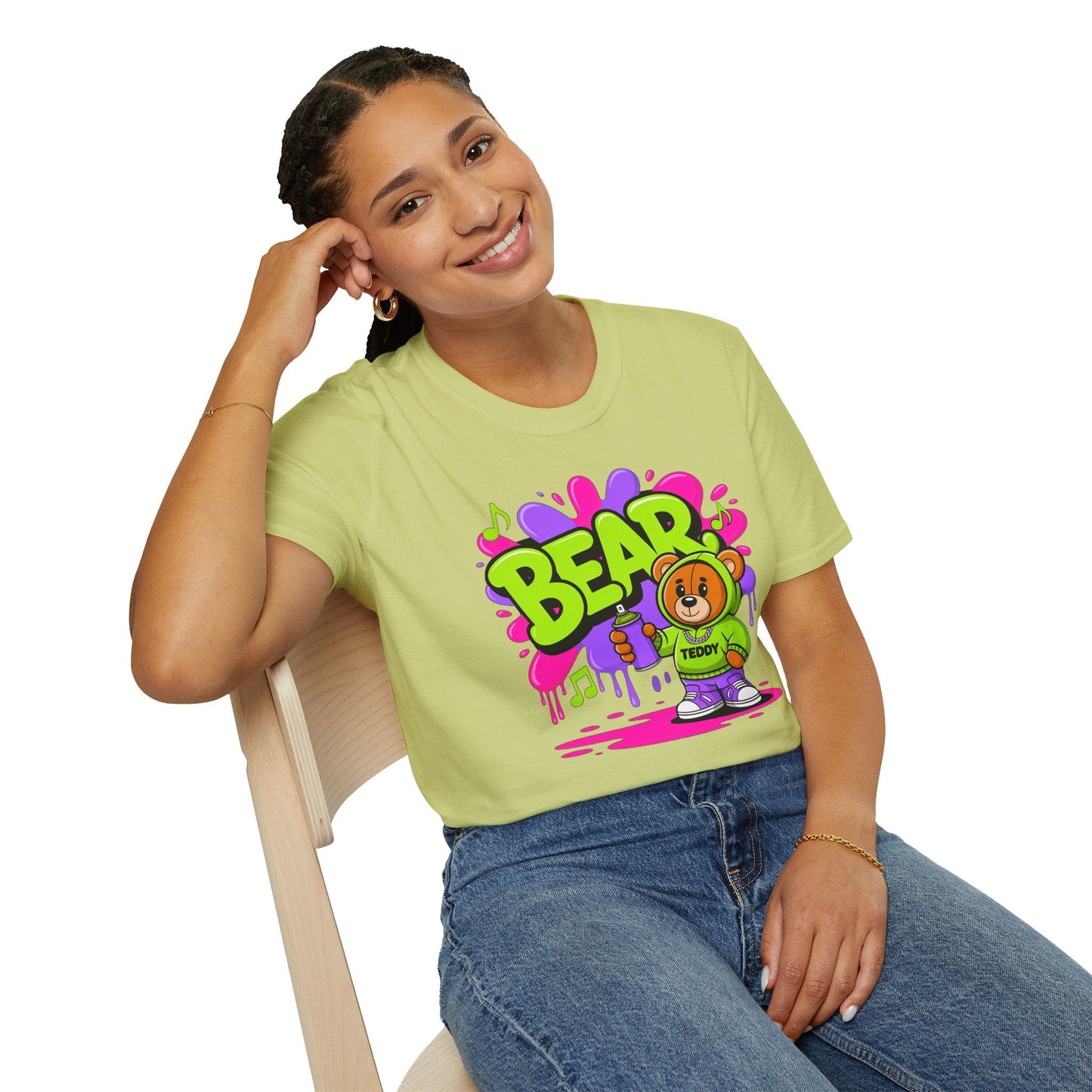 Funny Cartoon Animals T Shirt Unisex Graphic Tee Animation Softstyle Gildan 64000 Ring Spun Cotton
