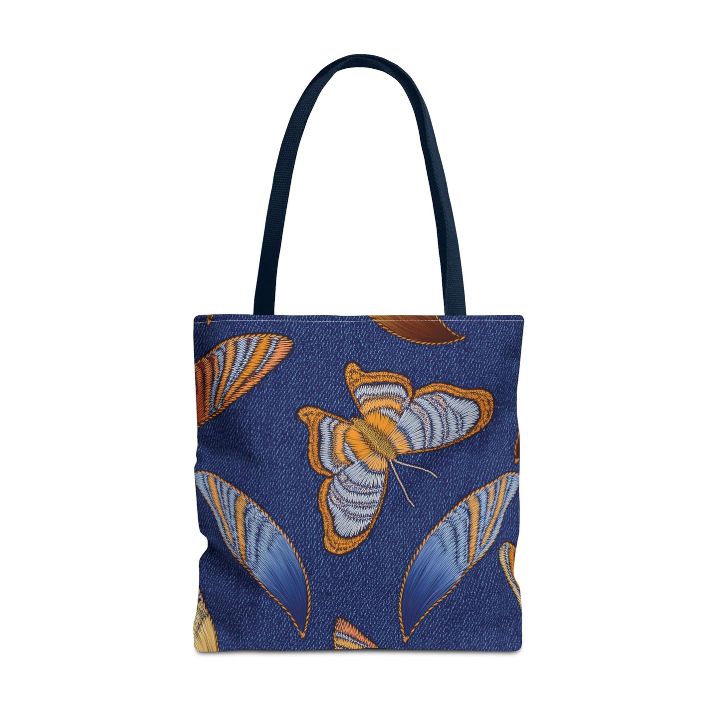 Denim Fabric Imitation Print Unisex Canvas Bag Poly Spun 3 Sizes Tote Bag 173