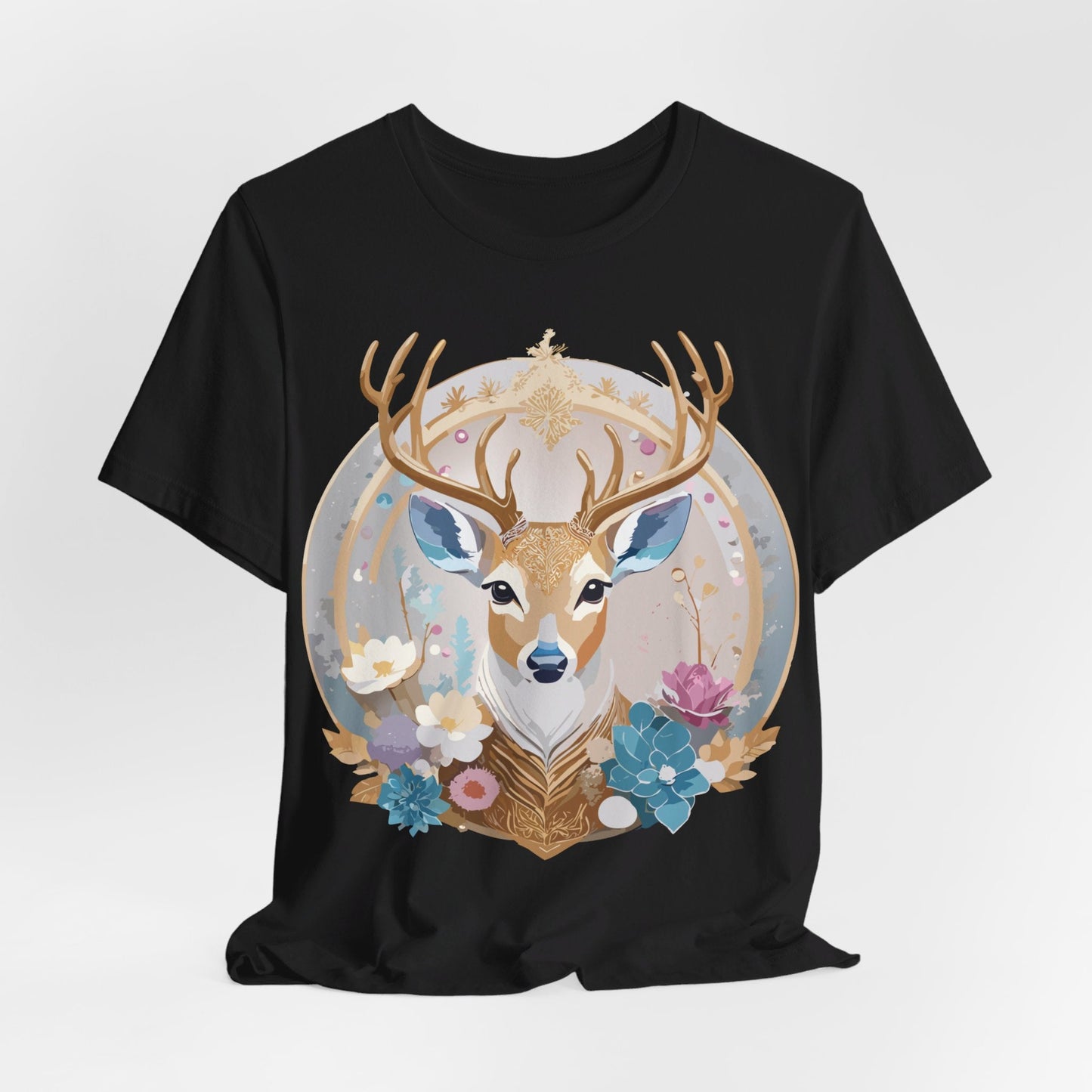 Medallion Graphic Unisex 100 Cotton Vintage Animal Medal Artwork Tee 71