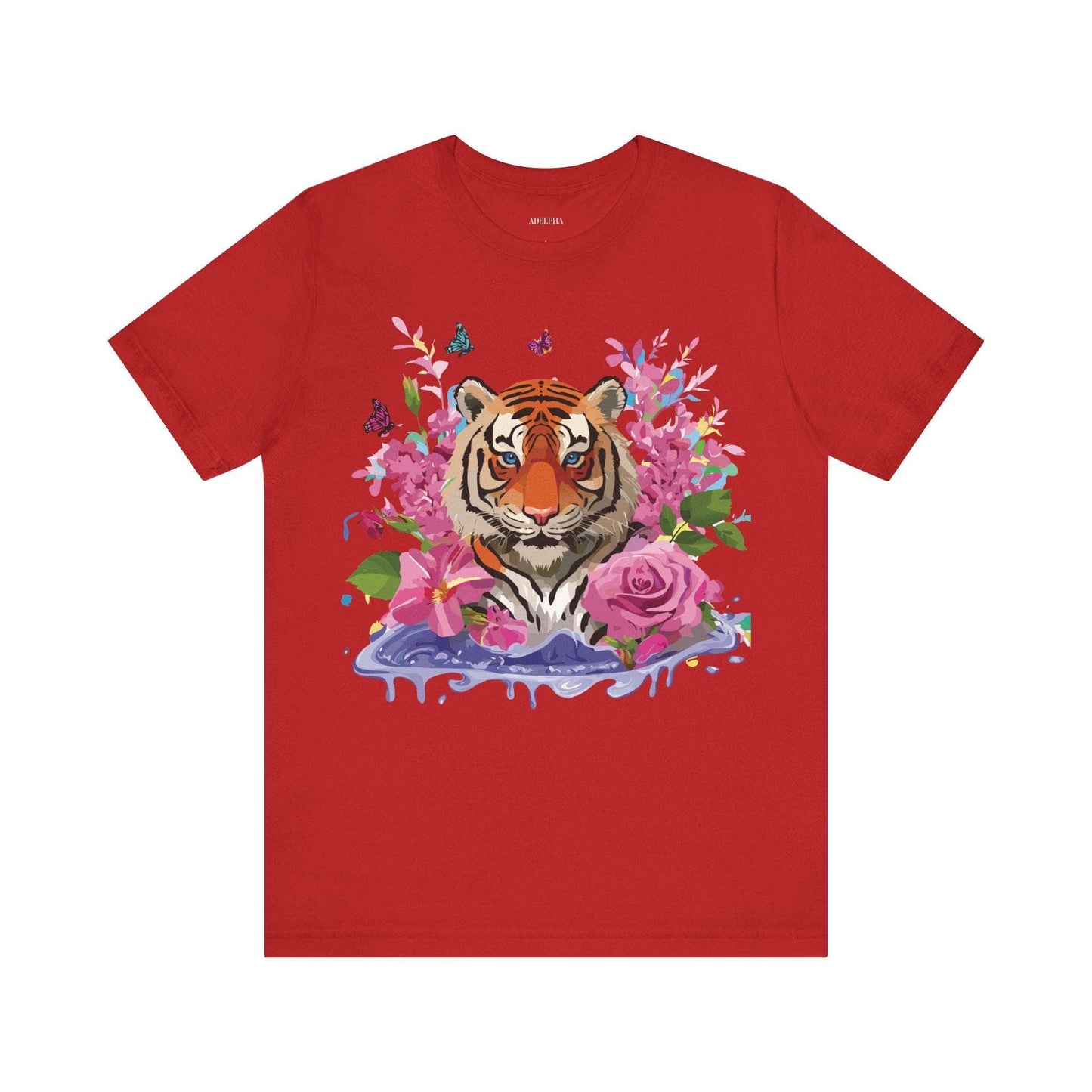 Tiger Graphic Unisex 100 Cotton Vintage Art with Animal Tee 11