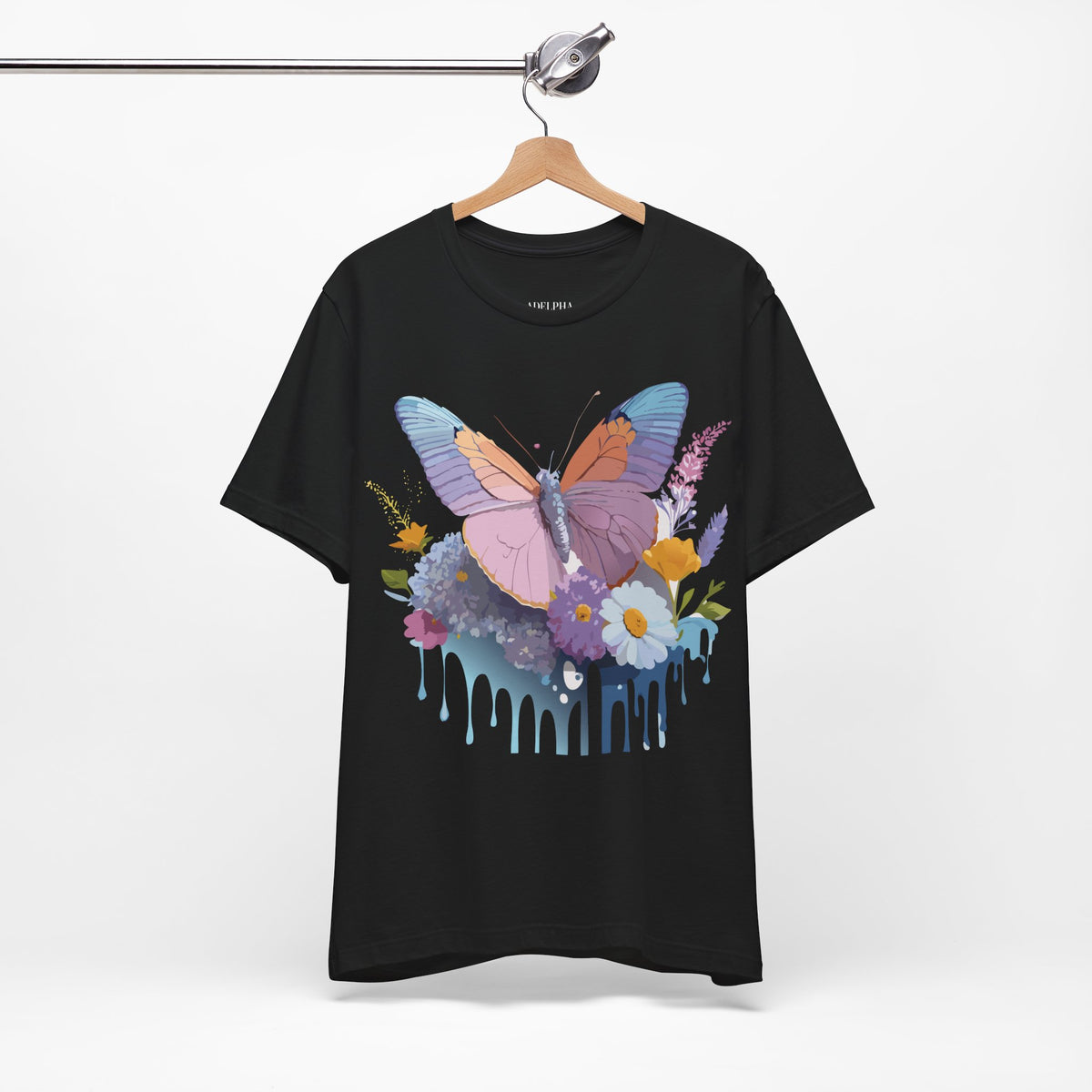 Butterfly Graphic Unisex Cotton Bella+Canvas Tee with Art Design n54