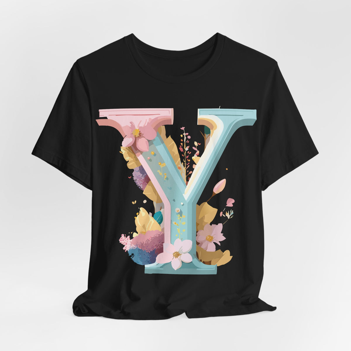 Letter Y Graphic Unisex Cotton Bella+Canvas Tee with Art Letter Design