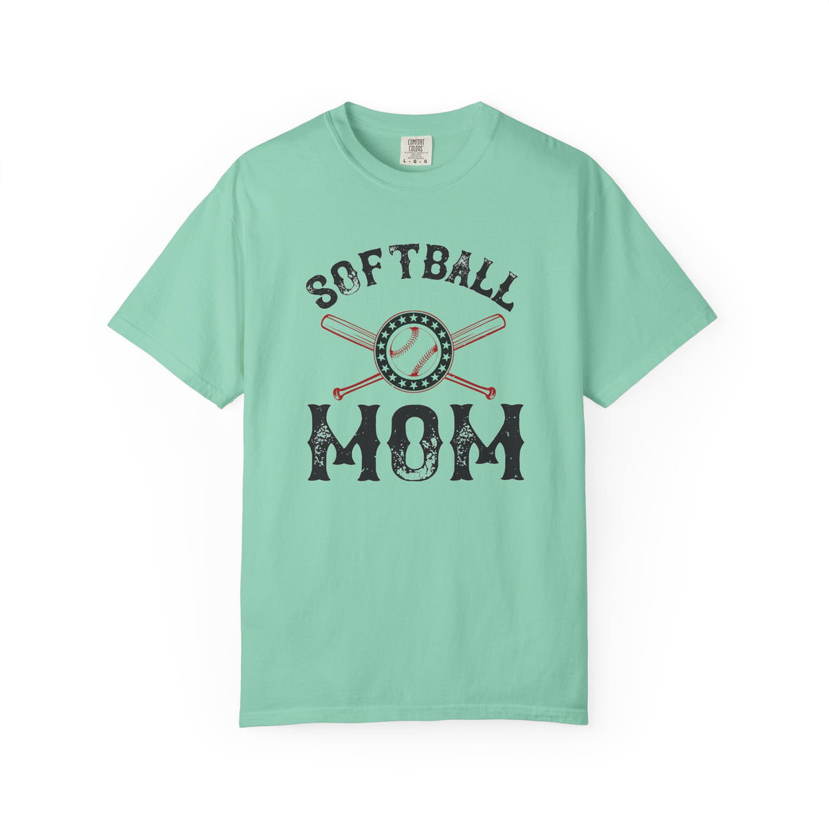 Softball Mom T-shirt Mother Day Mama Tee Unisex Comfort Colors Garment-Dyed Cotton h92