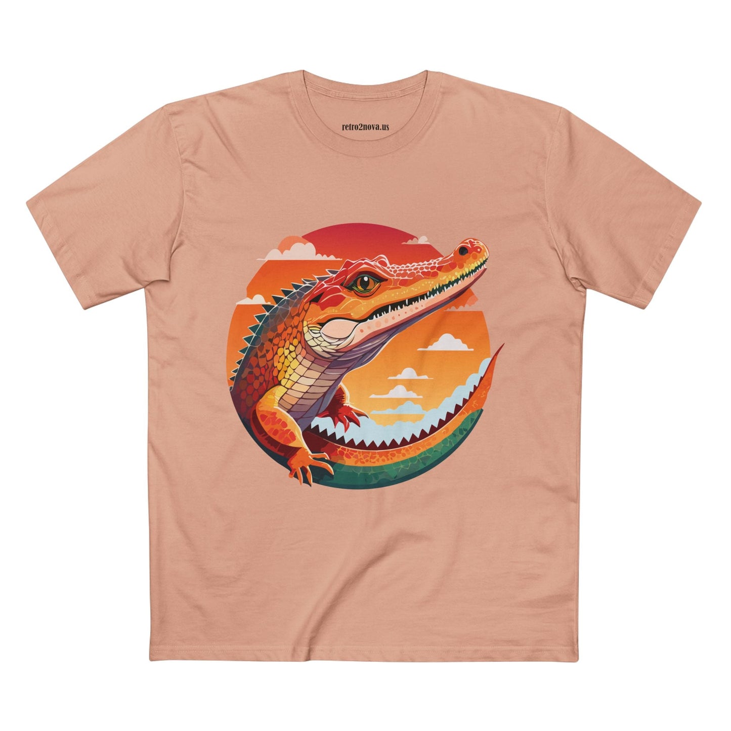 Unisex Crocodile Shirt With Original Art Design Premium Cotton Tee From Retro2Nova Art Collection Soft Breathable Graphic