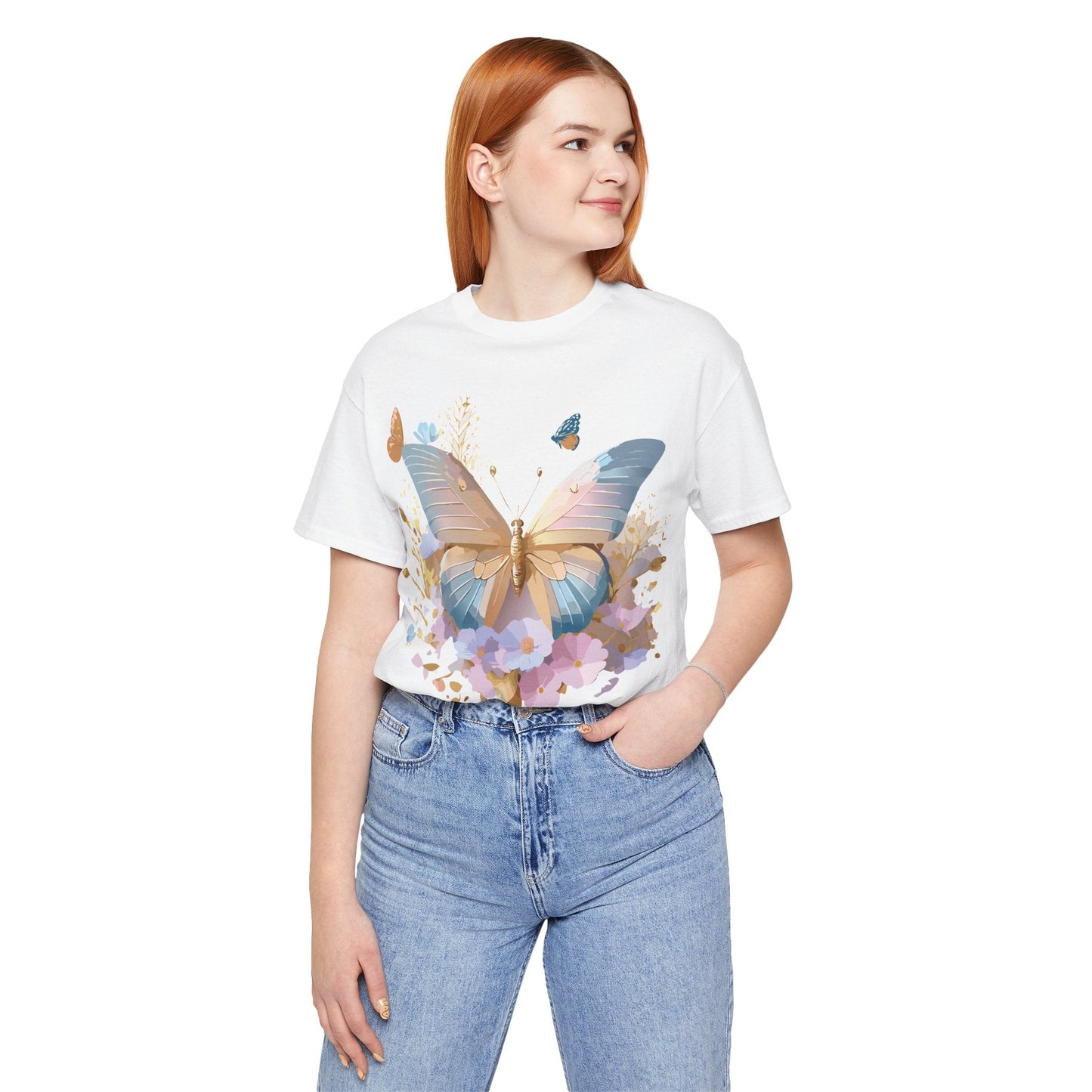 Butterfly Graphic Tee By Adelpha Vintage Inspired Unisex Short Sleeve