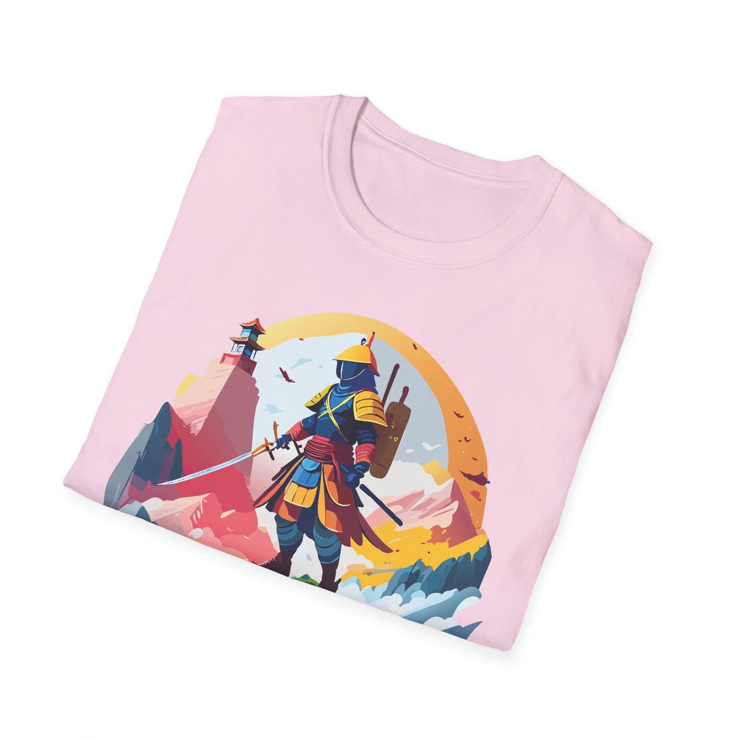 Samurai Unisex T Shirt Softstyle 64000 Short Sleeve Tee 100 Percent Cotton Breathable Comfort Fit