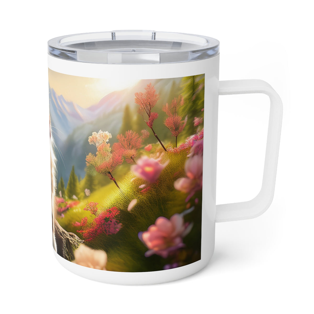 12 Art Design Insulated Coffee Mug Clear Lid 10oz Insulated Coffee Mug 10oz