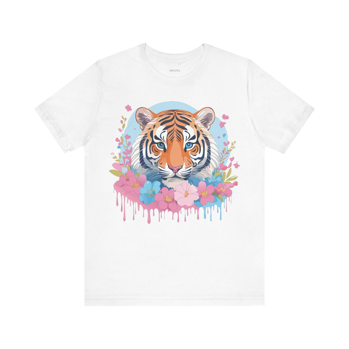 Tiger Graphic Unisex Cotton Bella+Canvas Tee with Art Animal Design e71