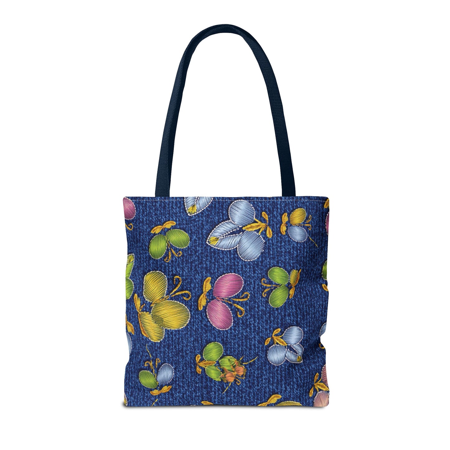 Denim Fabric Imitation Print Unisex Canvas Bag Poly Spun 3 Sizes Tote Bag 176