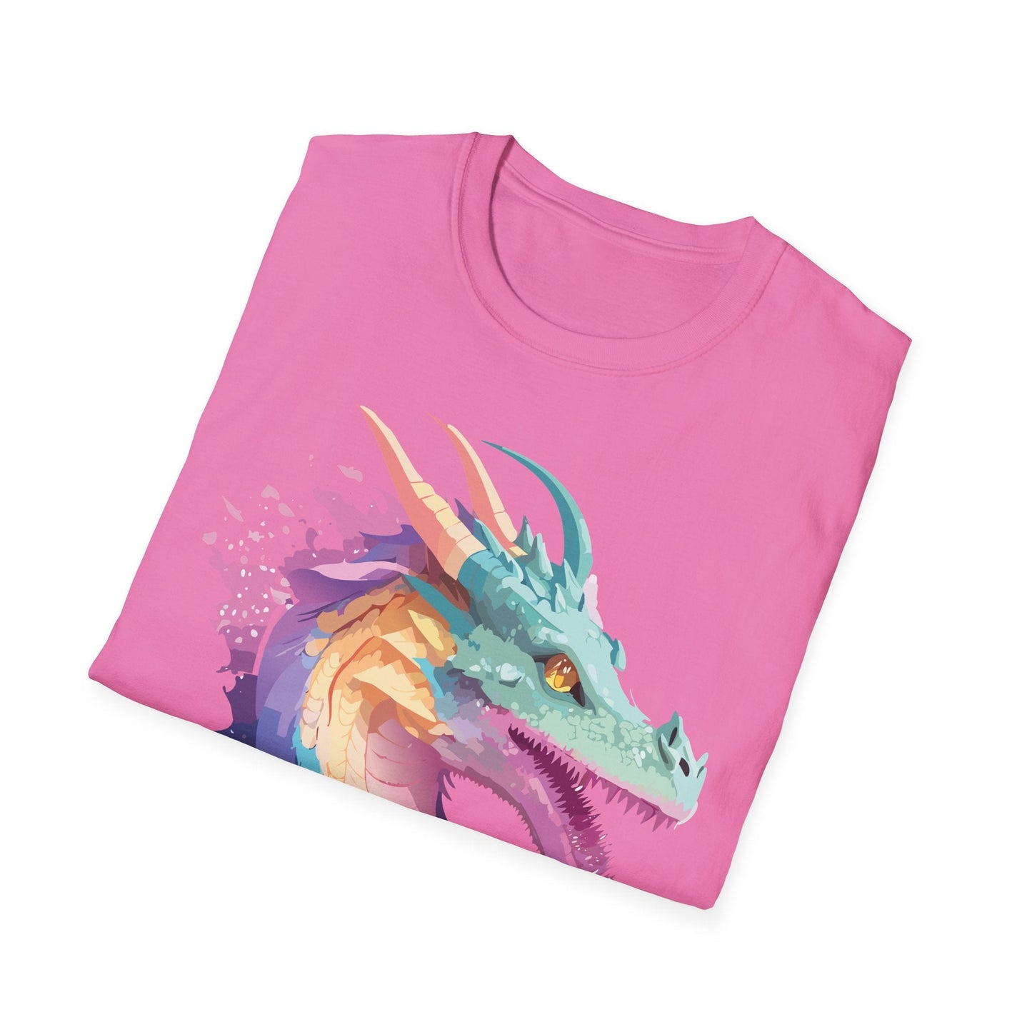 Dragon Graphic Unisex Cotton Softstyle Art Design Tee With Animals 26