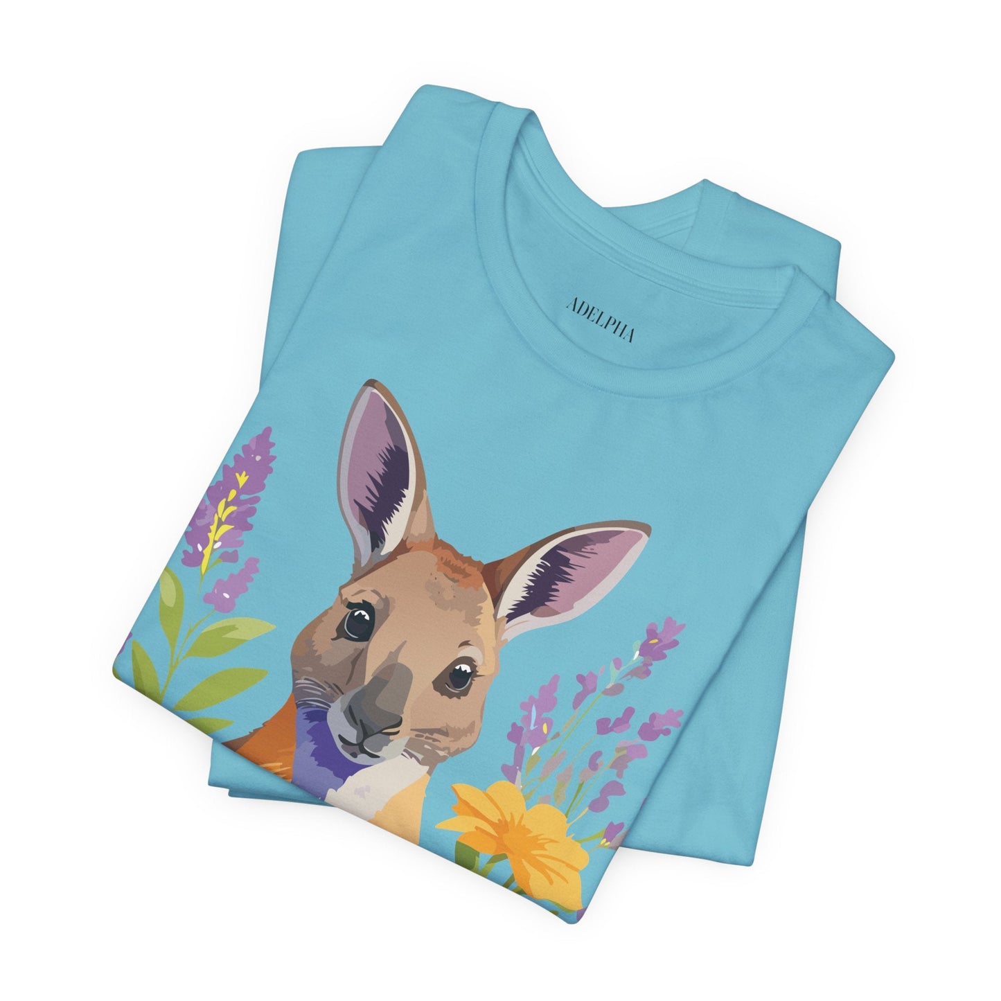 Adelpha Vintage Inspired Graphic Tee Kangaroo Artwork Unisex Jersey Short Sleeve T Shirt