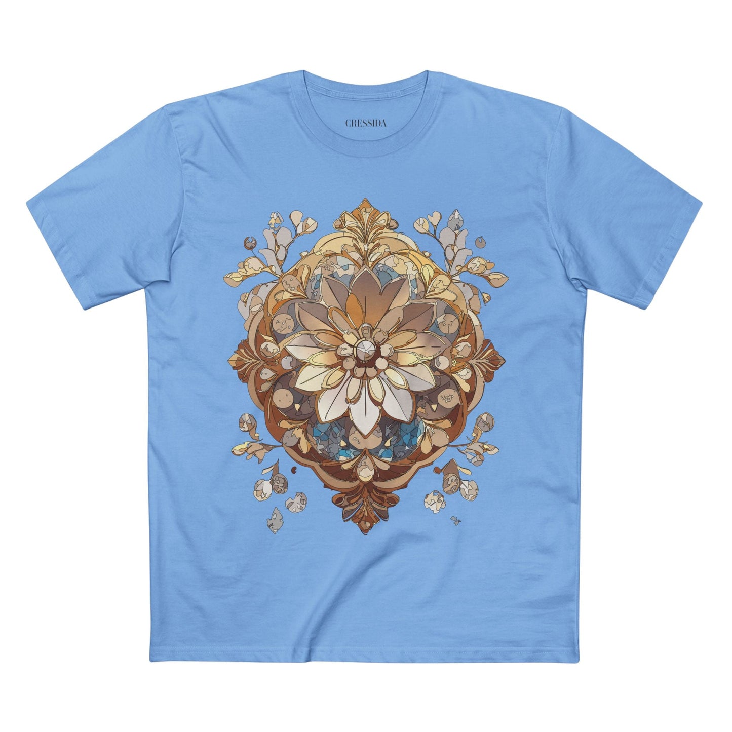 Floral Graphic T-Shirt Unisex 100 Cotton Art Design with Antique Flowers Tee 18