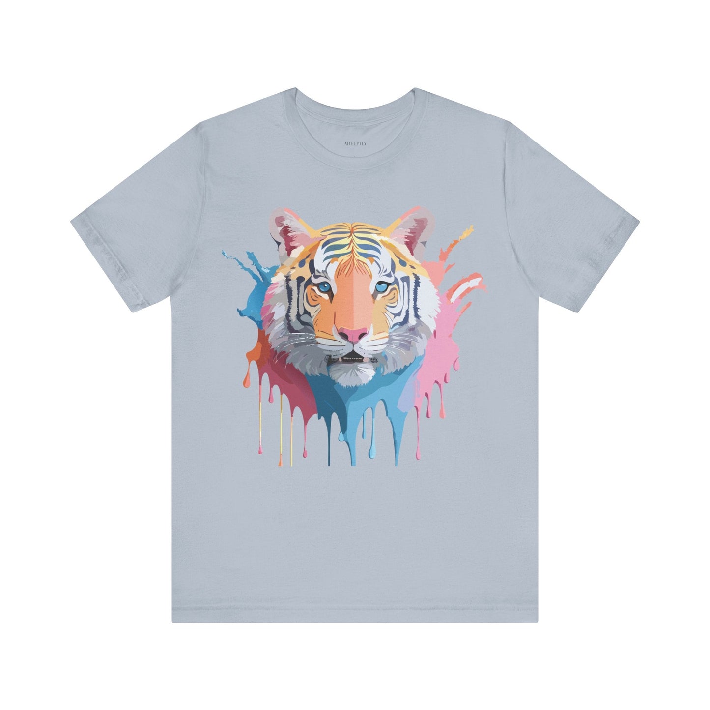 Tiger Graphic Tee Unisex Short Sleeve Shirt With Vintage Inspired Adelpha Artwork