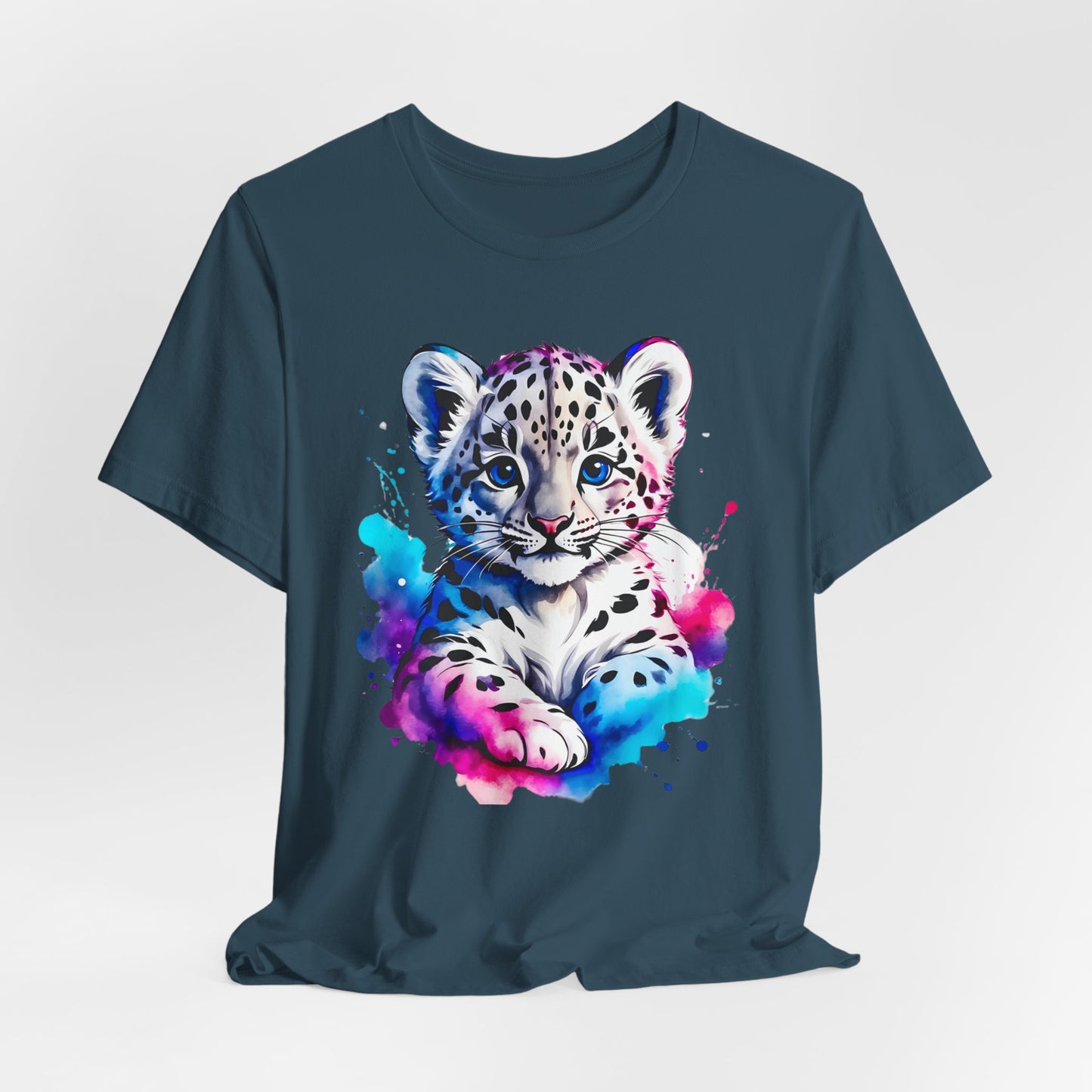 Baby Leopard Shirt, Cute Leopard Tee Shirt, Animal T-Shirt, Gepard Top, Animal Tees, Art Design T-Shirt, Graphic Tee