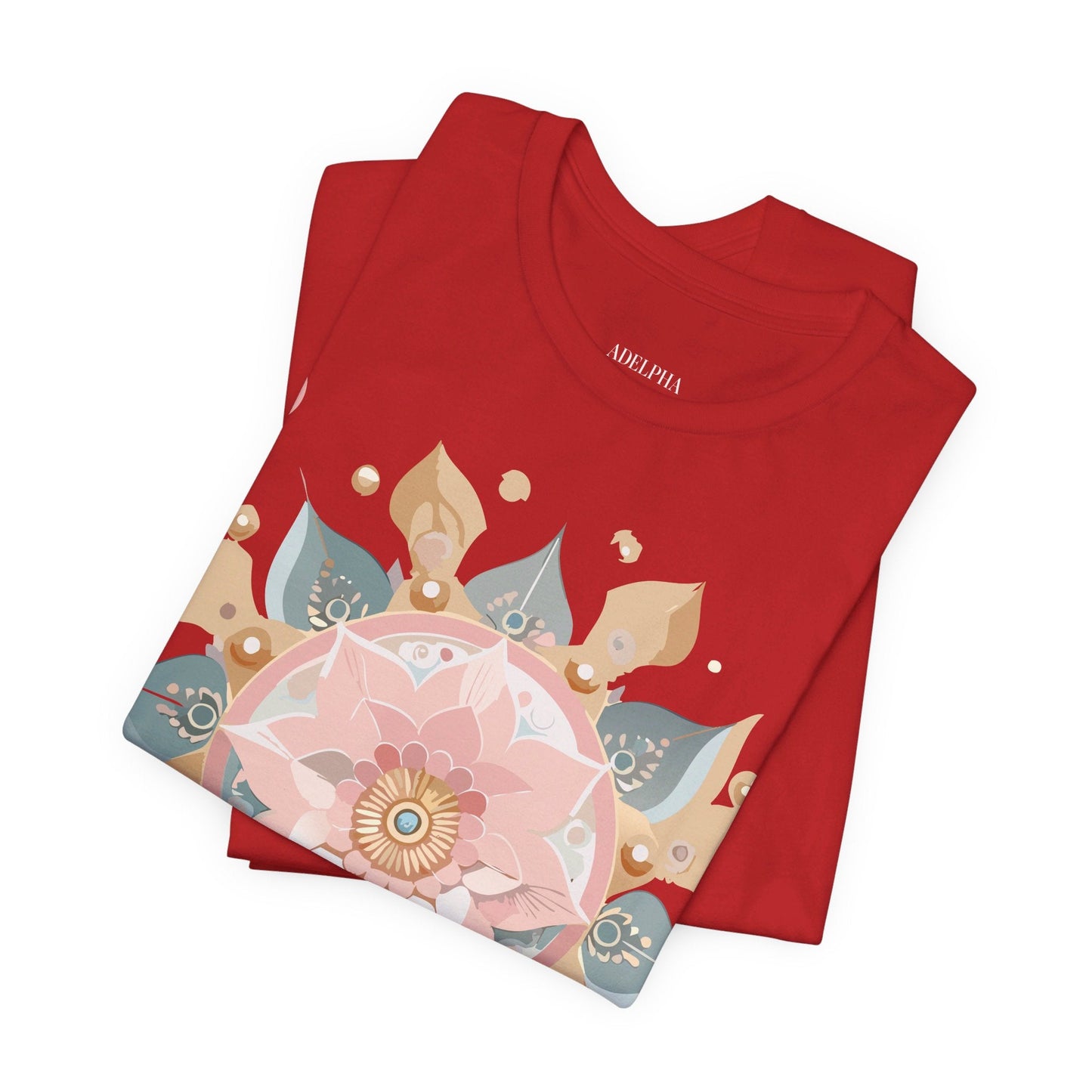 Mandala Graphic Unisex 100 Cotton Vintage Floral Artwork Tee 12
