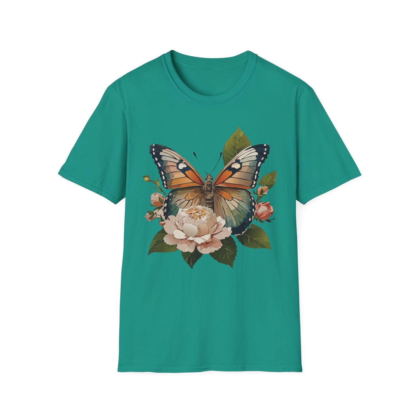 Monarch Butterfly Shirt Unisex Softstyle Cotton Tee Short Sleeve Gildan 64000 Everyday Wear