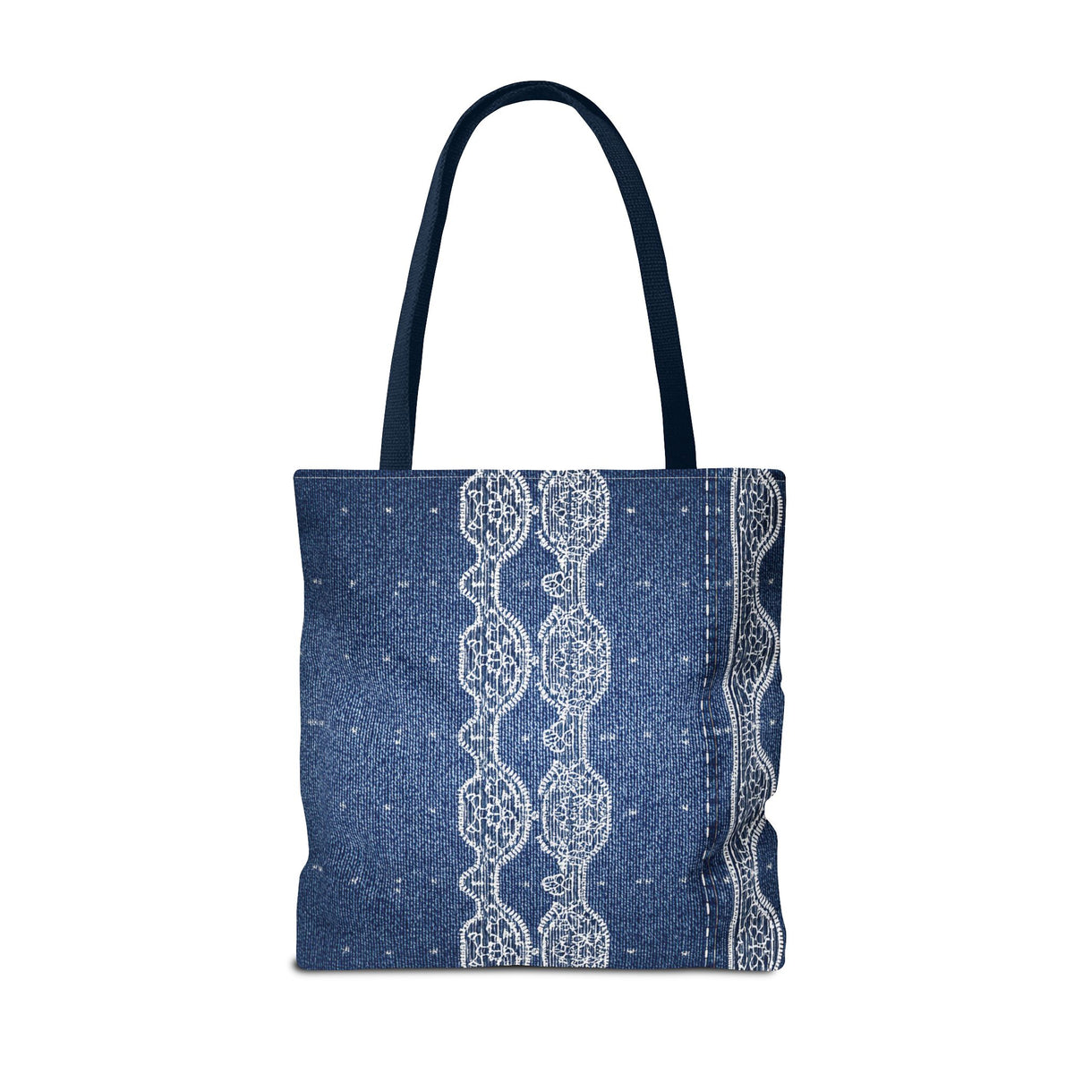 Denim Fabric Imitation Print Unisex Canvas Bag Poly Spun 3 Sizes Tote Bag 106