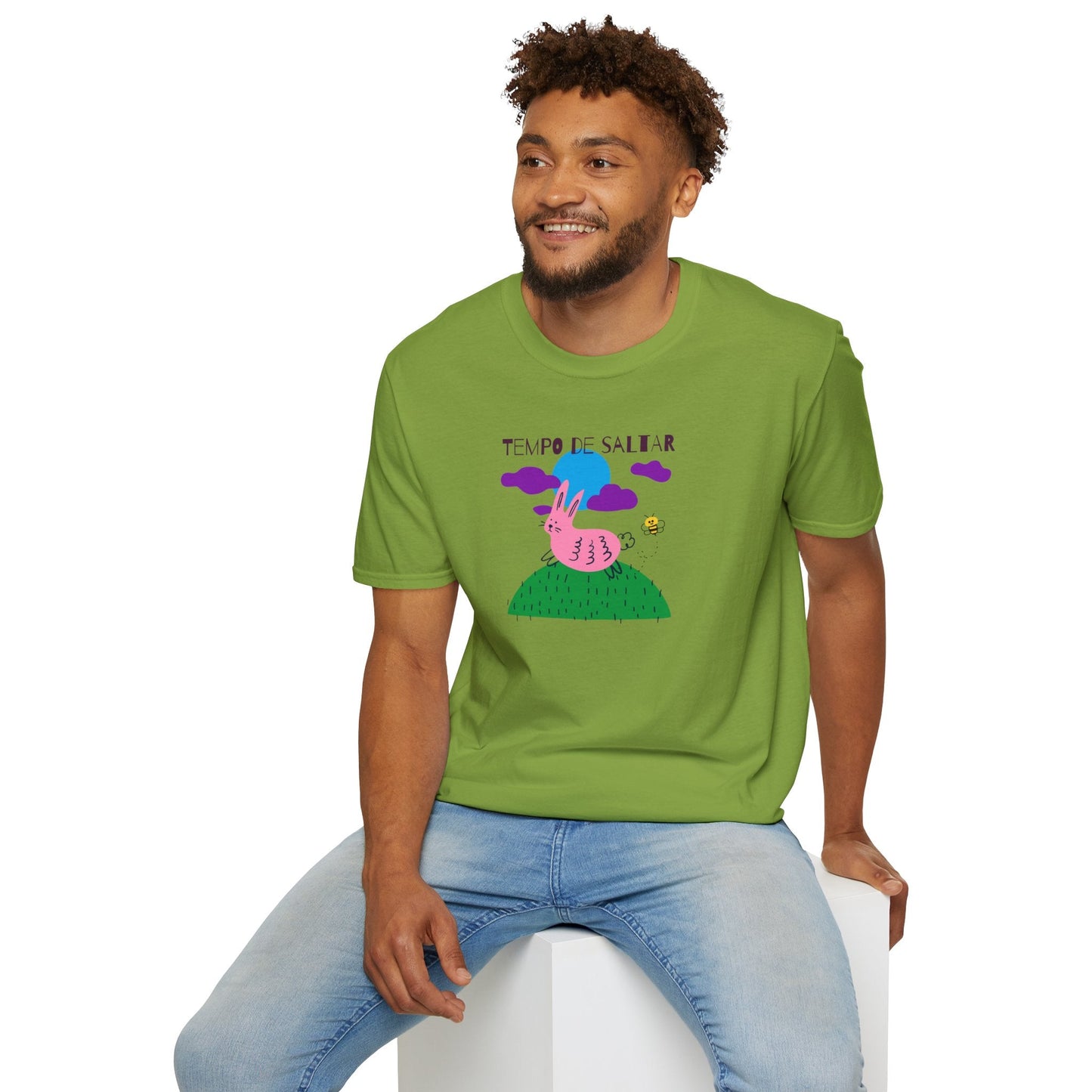 Funny Easter T Shirt Unisex Softstyle 64000 Art Design With Easter Prints 100 Percent Ring Spun Cotton