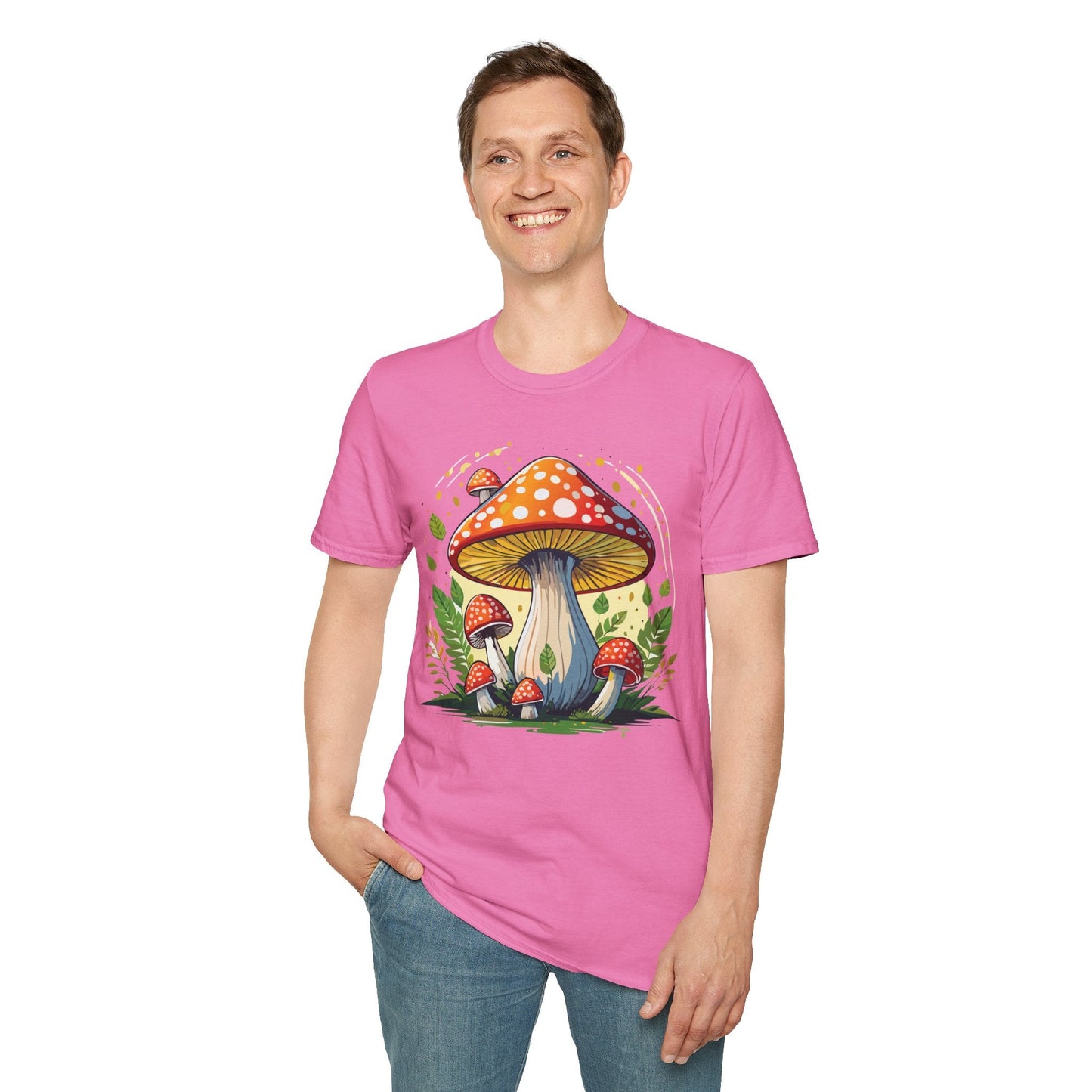 Mashroom Tee Shirt Unisex Funny Mashroom Design Softstyle 64000 Ring Spun Cotton Tee