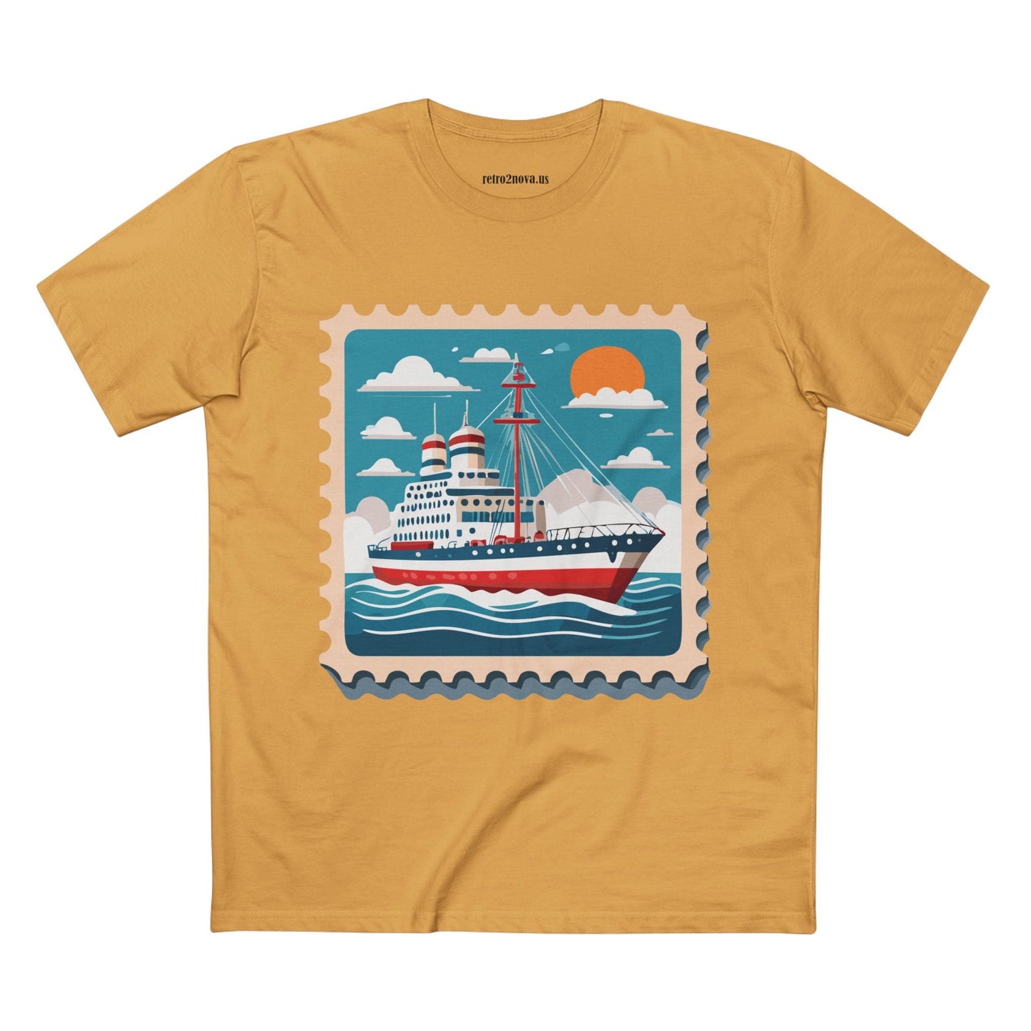 Stamp Shirt Postage Stamp Tee Unisex Premium Cotton Art Design From Retro2Nova Collection PS47