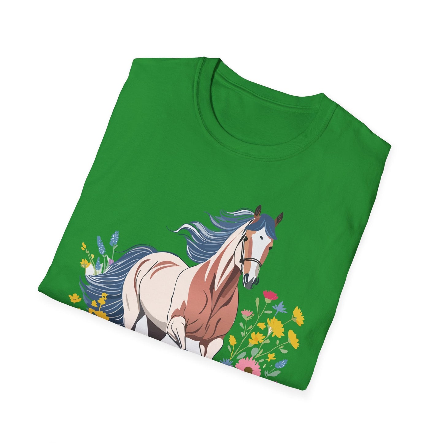 Unisex Horse Tee Softstyle Cotton Shirt With Animals Design Graphic