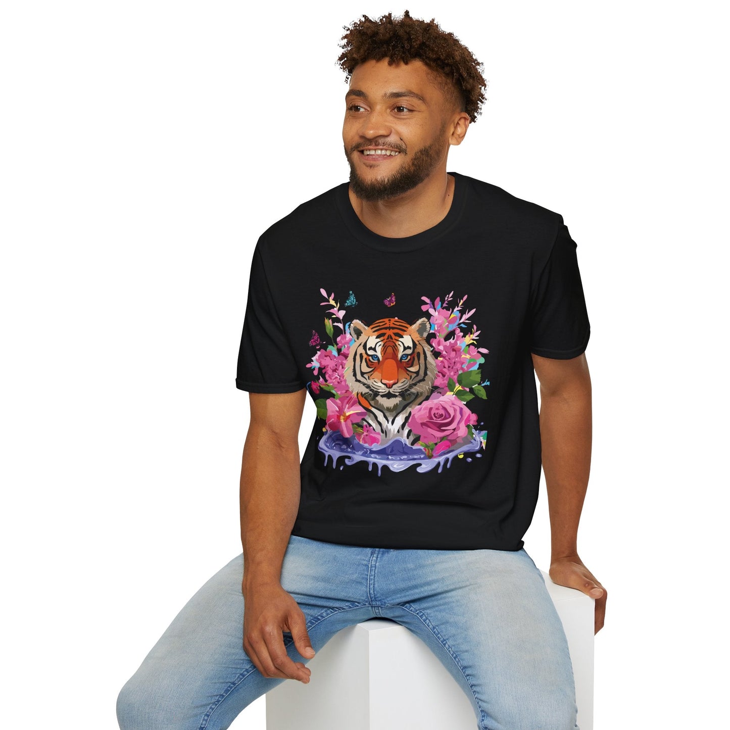 Tiger Shirt Unisex Gildan Softstyle Cotton Tee 100 Percent Ring Spun Comfort