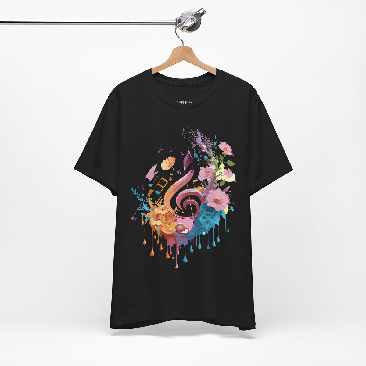 Music Graphic Unisex Cotton Bella+Canvas Tee with Art Design m82