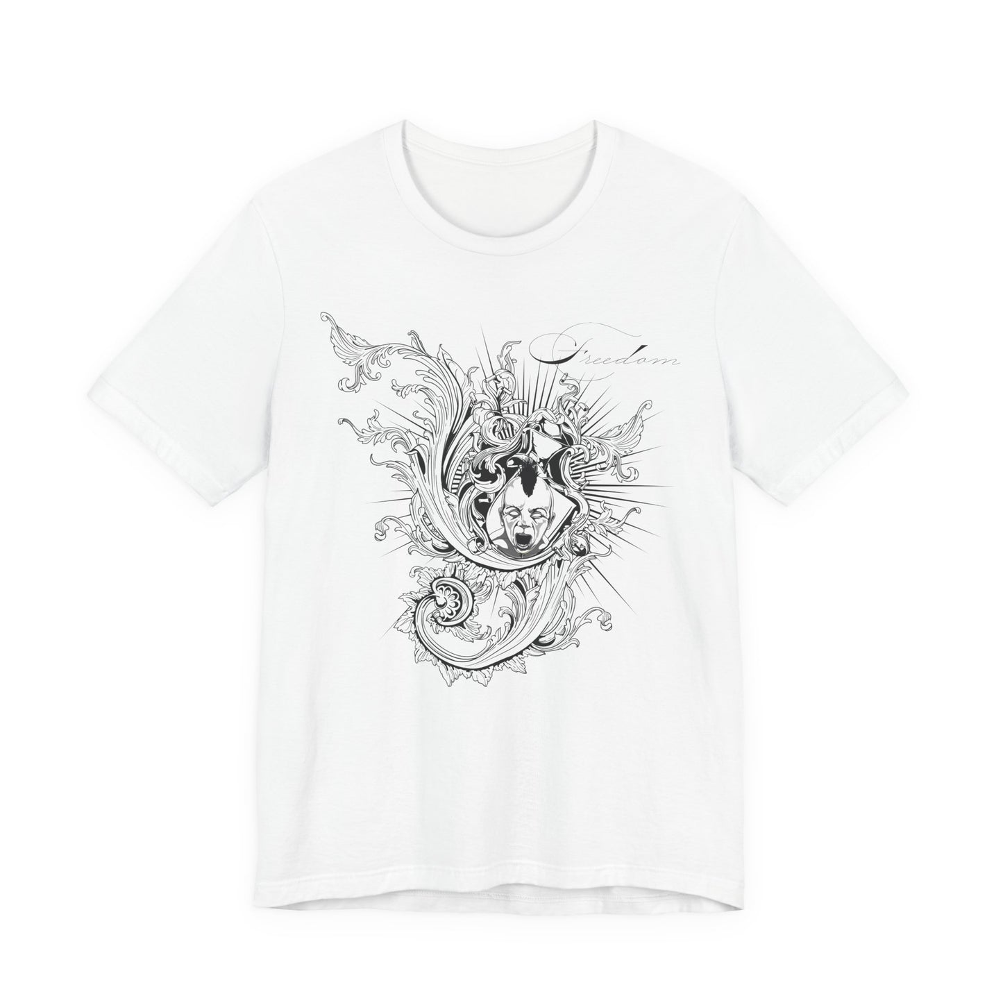 Freedom Art Design Tee, Artistic Tee, Graphic T-Shirt, Music Tees, Artistic Music T-Shirt, Vintage Top