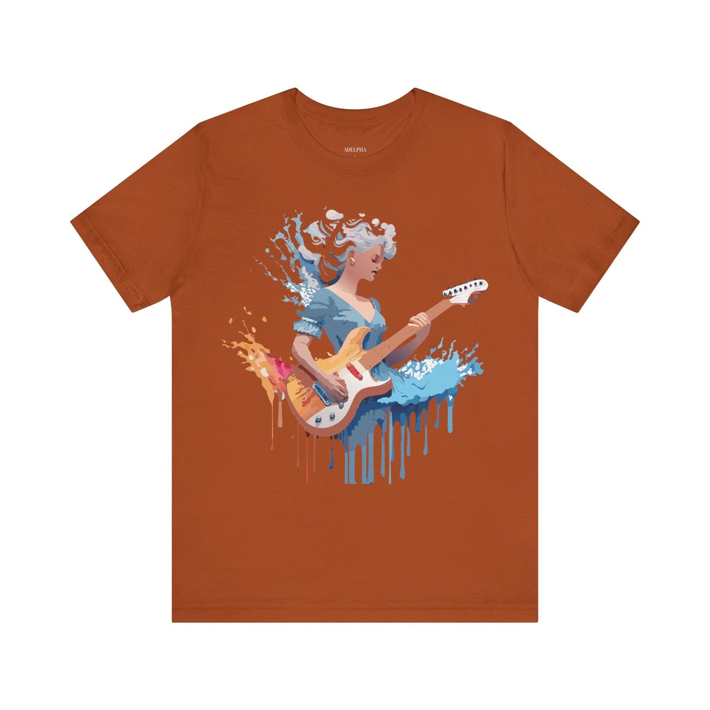 Music Graphic Unisex 100 Cotton Vintage Art with Musical Elements Tee 47