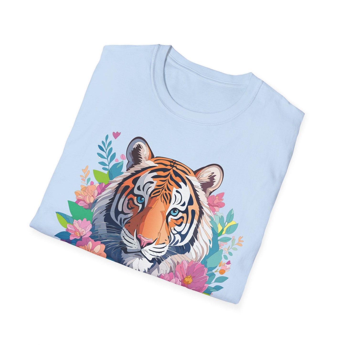 Tiger Themed Unisex Cotton Short Sleeve T Shirt Animal Print Tee