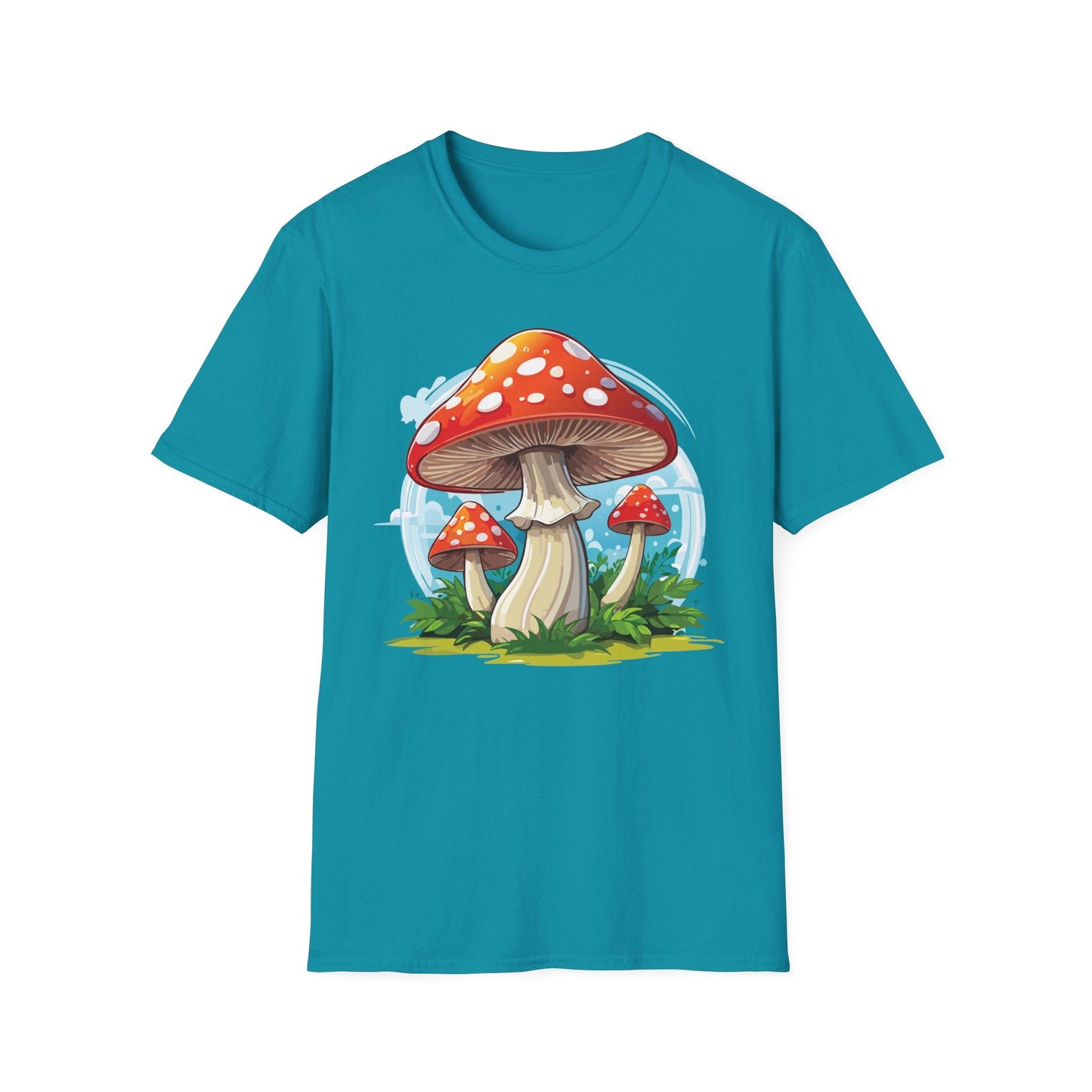 Mashroom Tee Shirt Unisex Funny Mashroom Design 100 Percent Cotton Softstyle Tee