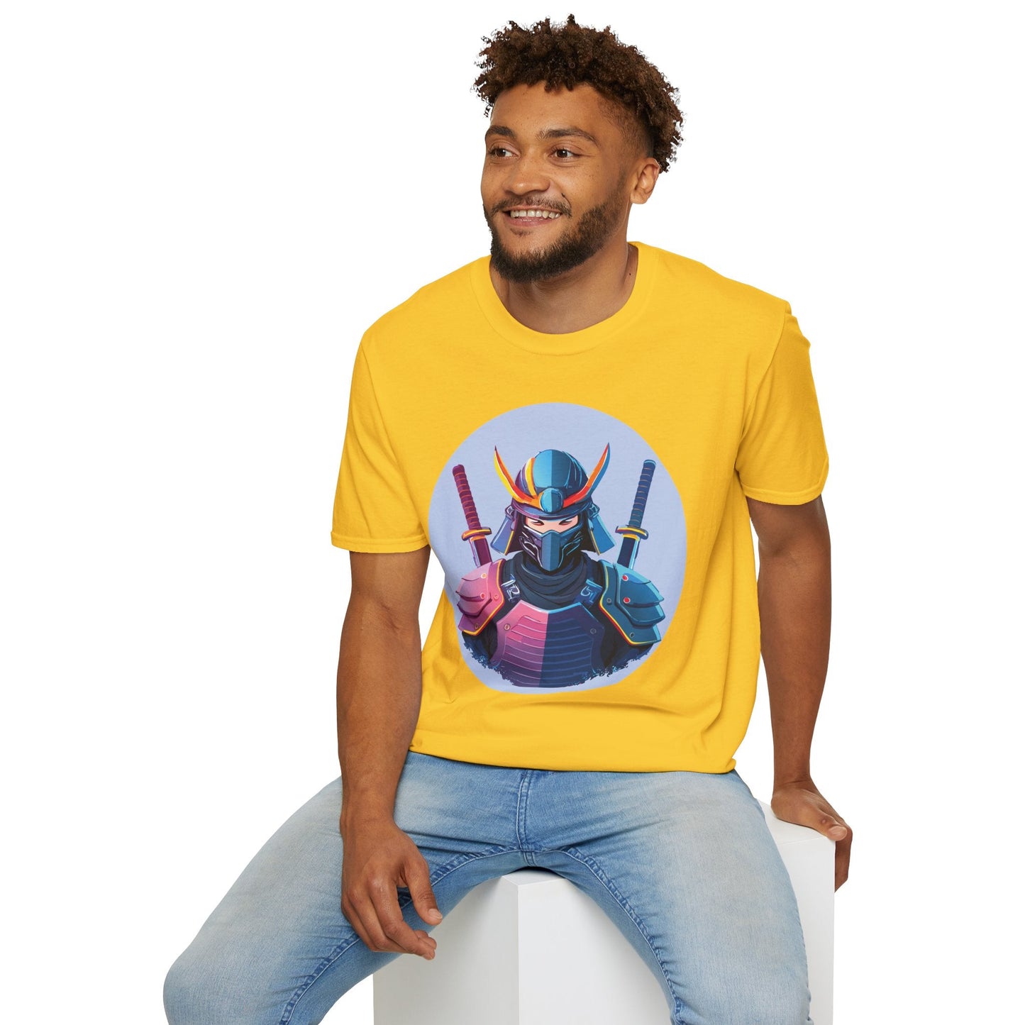 Samurai T Shirt Unisex Softstyle Gildan 64000 Breathable Cotton Tee For Everyday Wear