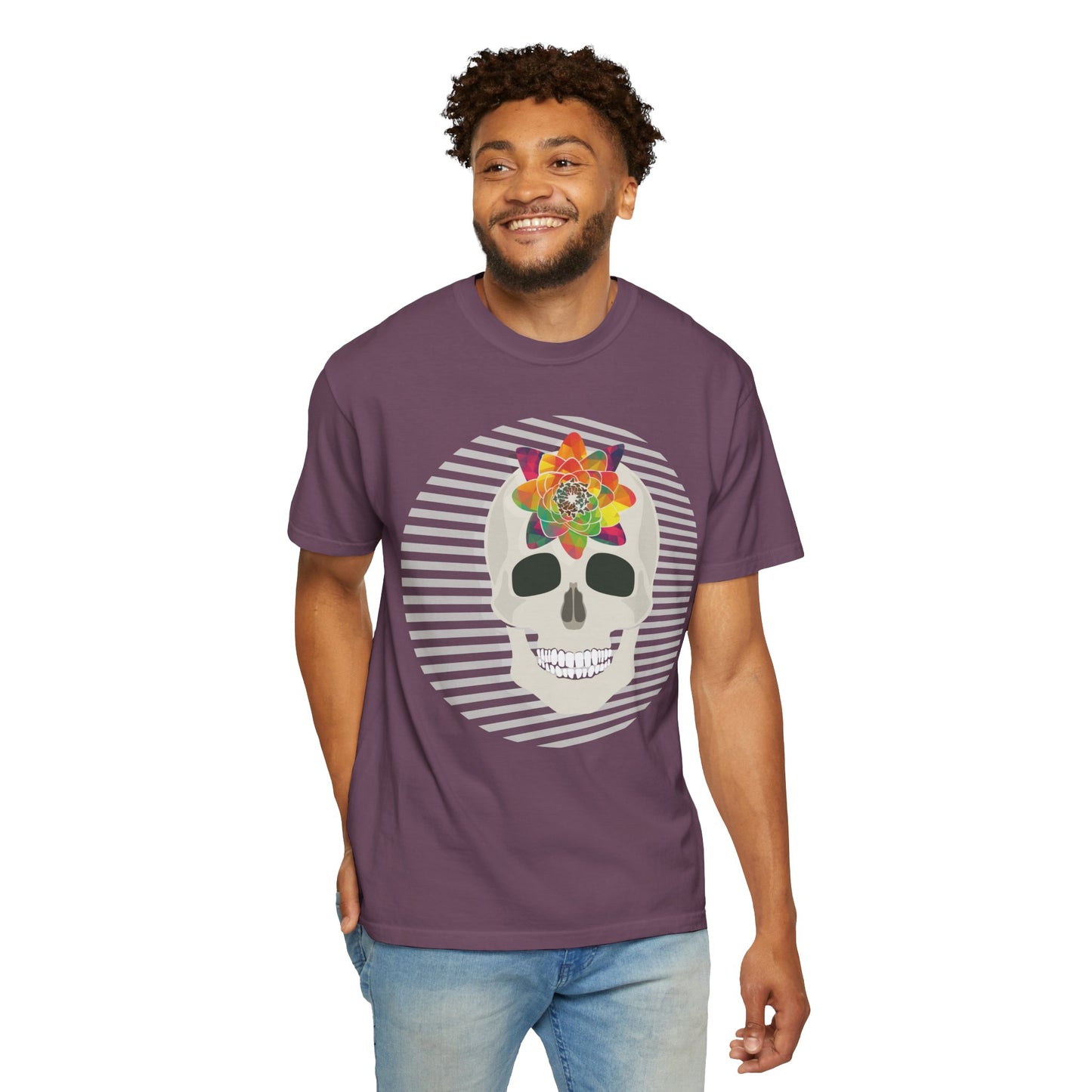 Unisex Cotton Tee Shirt with Skull