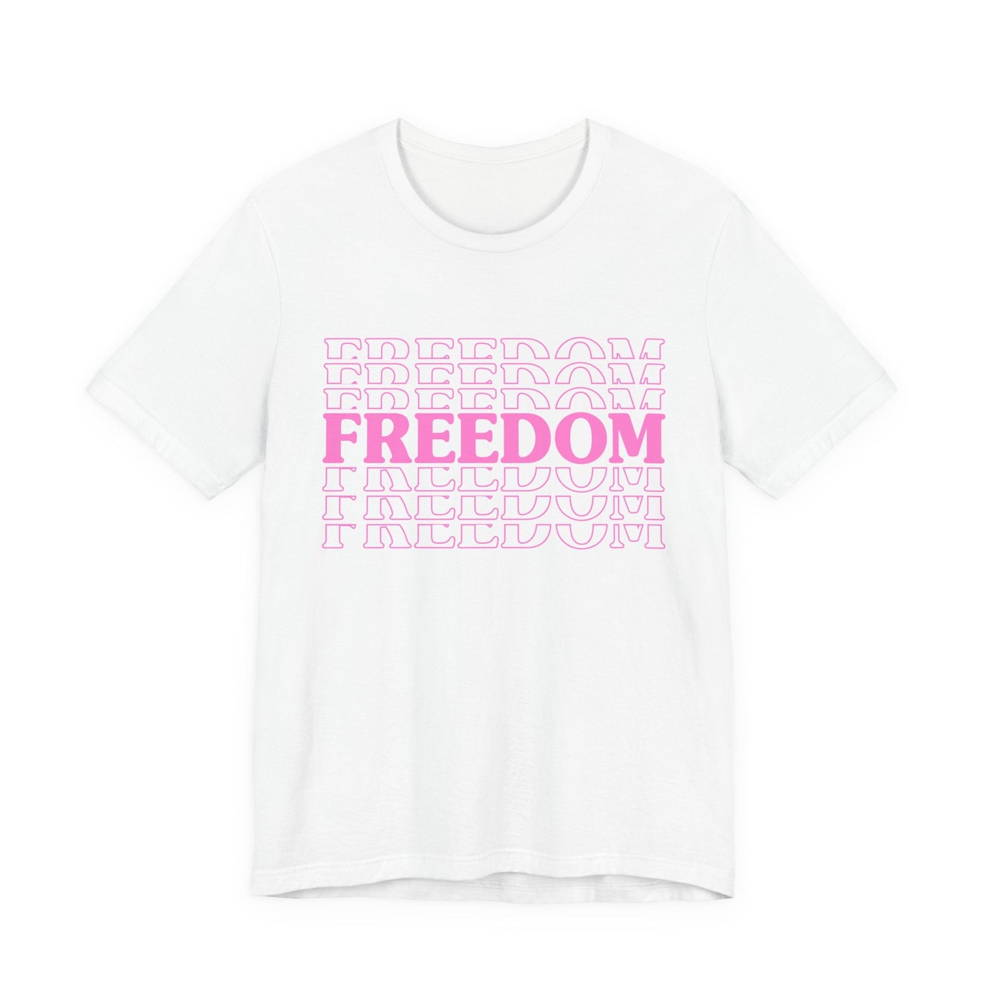 Freedom Text Graphic Unisex Cotton T-Shirt a8