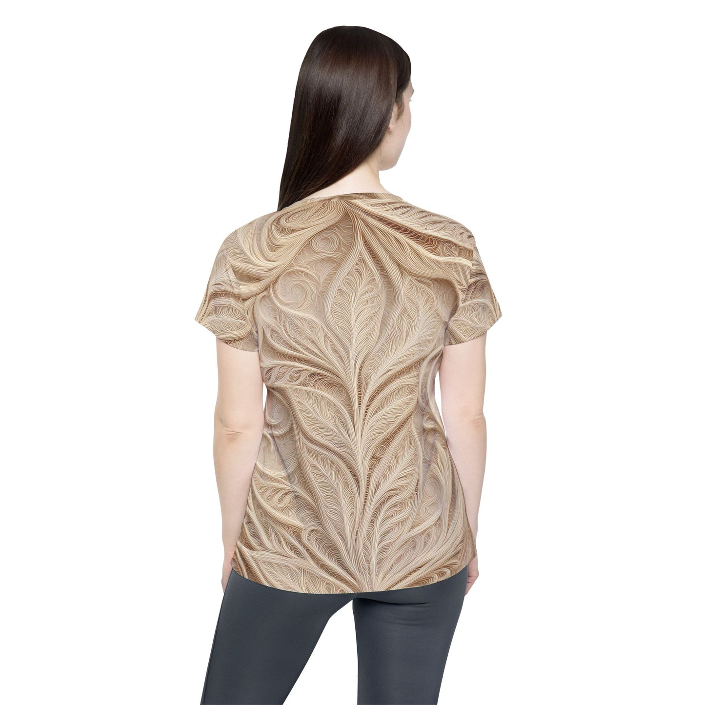 Lace Print Poly Shirt, Poly Shirt with Lace Print, Lace Shirt 71