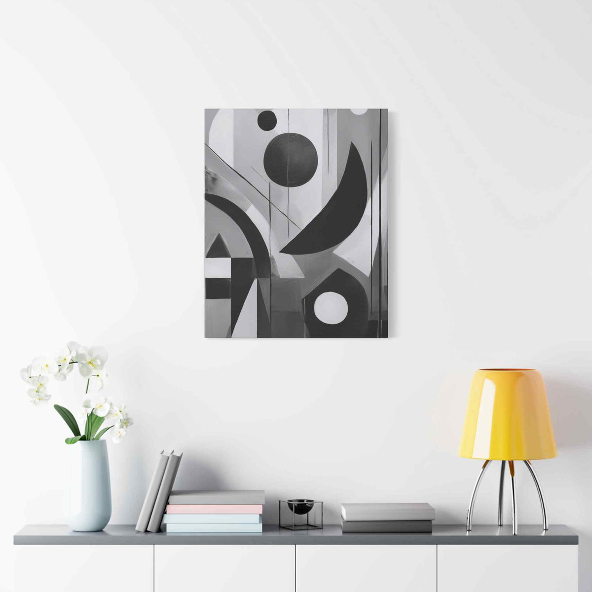 Black Abstract Painting Print Canvas 20x24,20x30,24x30, 24x32,24x36,30x40, 32x48,36x48,40x60 Pine-Wood Inner Frame ABS-17