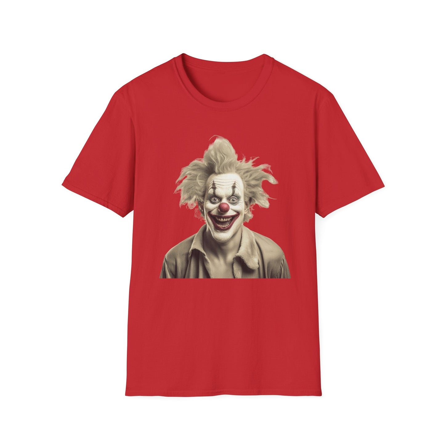 Clown Shirt Unisex T Shirt Funny Man Circus Shirt Scary Man Shirt Softstyle Gildan 64000