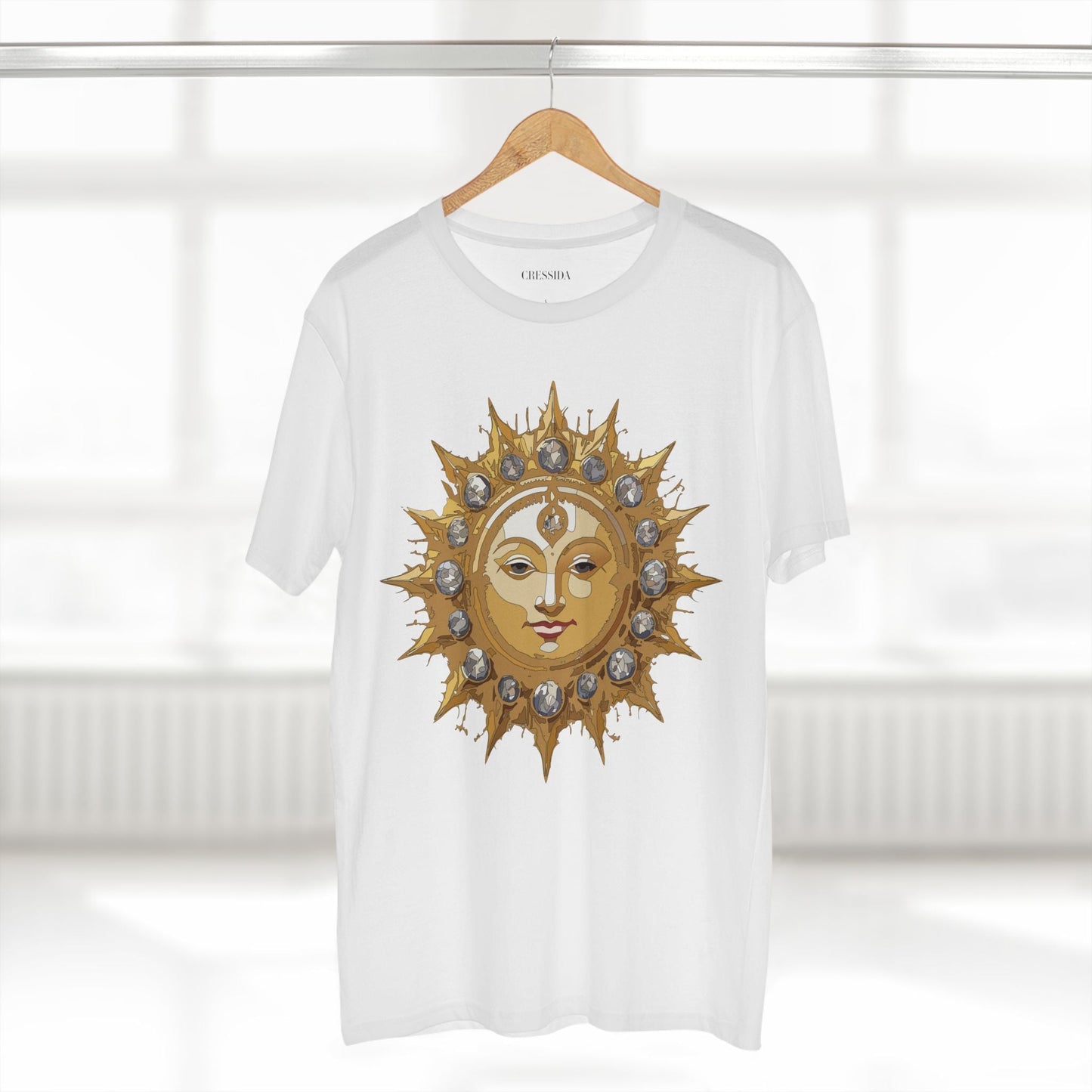 Gold Sun Graphic Unisex 100 Cotton T-Shirt with Golden Art Design 2