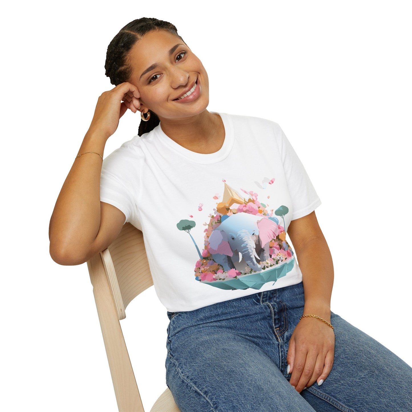 Elephant Graphic T Shirt For Animals Unisex Gildan Softstyle 64000 Cotton Tee Apparel