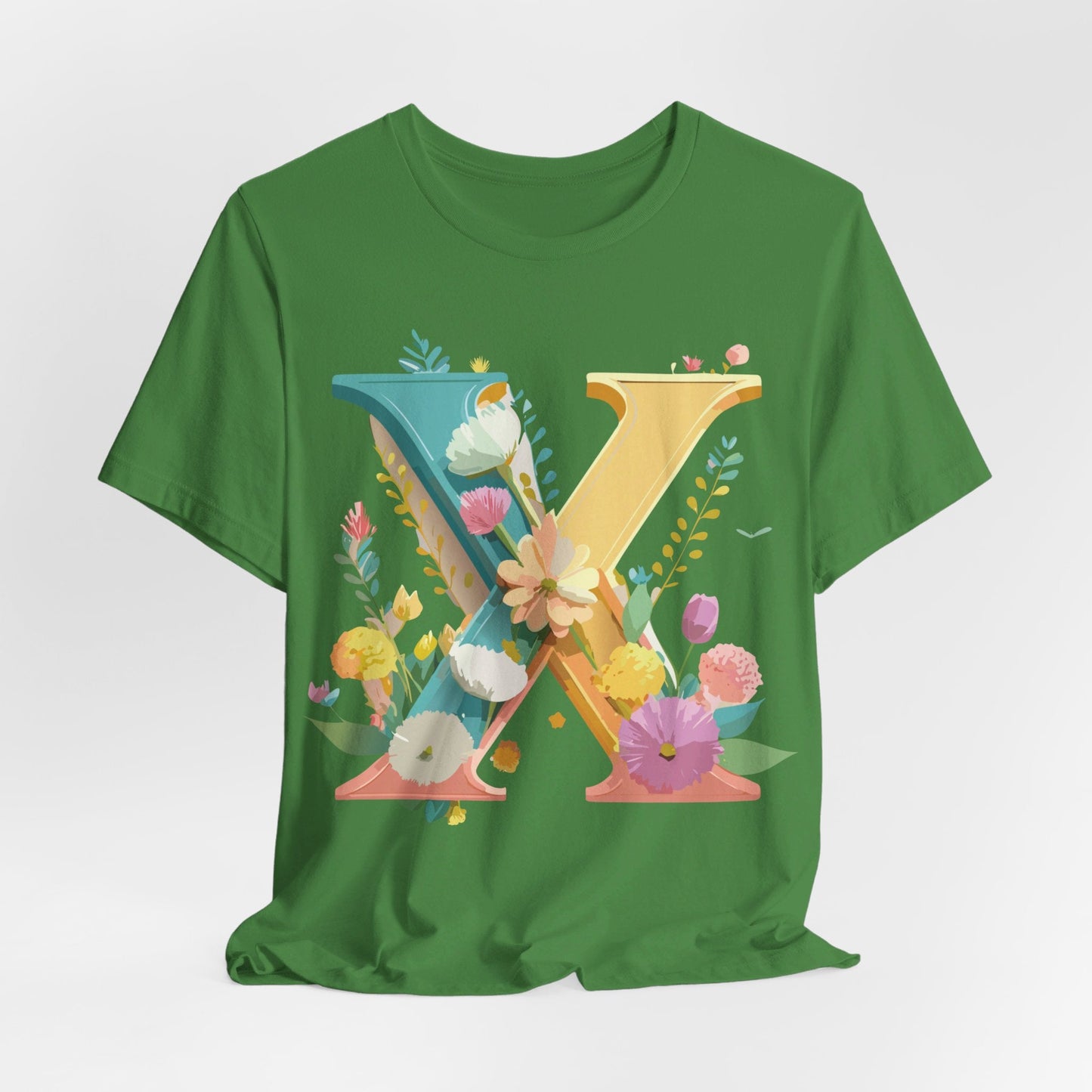 Letter X Shirt Unisex Graphic Tee Adelpha Vintage Inspired Artwork Short Sleeve Edition