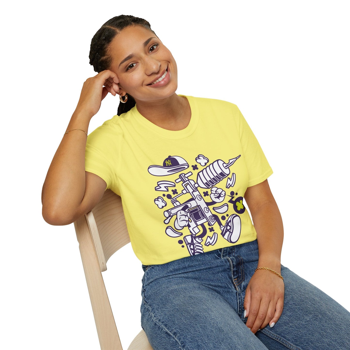 Cartoon Animation T Shirt Funny Tee Shirt Unisex Gildan Softstyle 64000 100 Percent Ring Spun Cotton