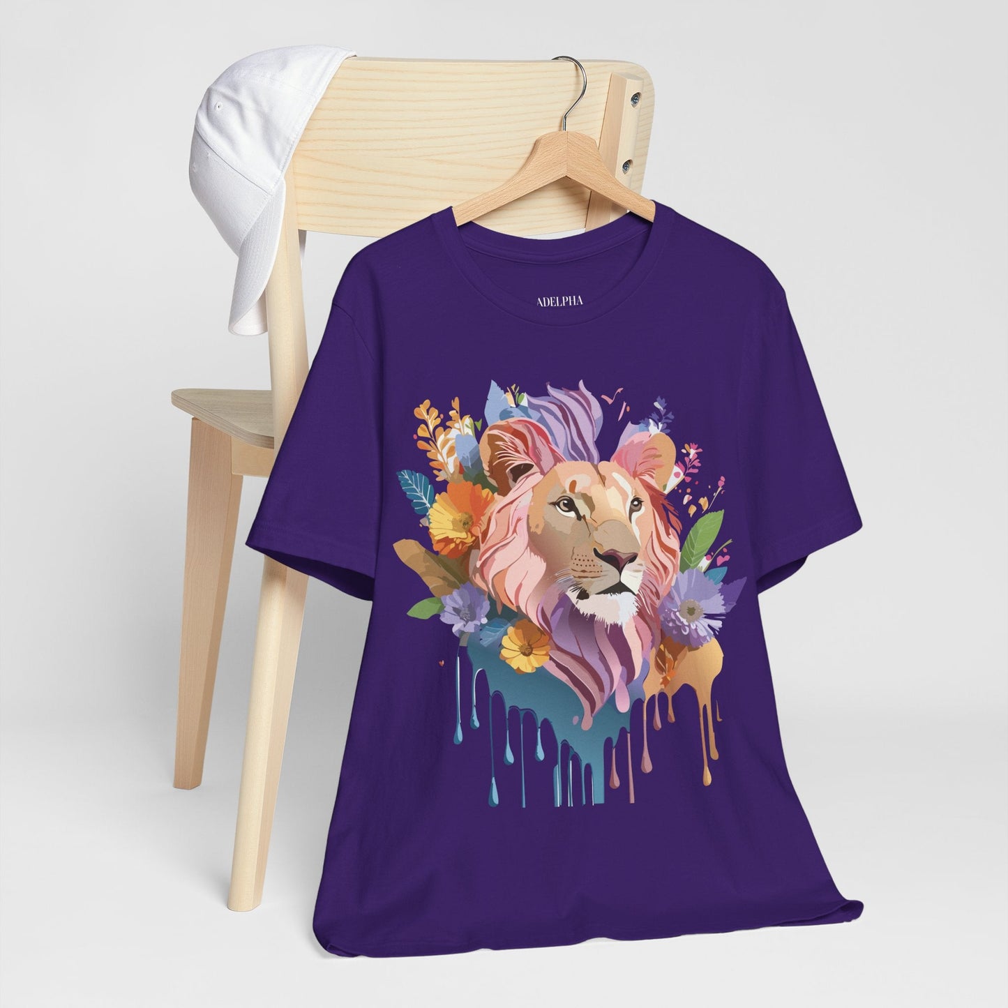 Lion Graphic Unisex 100 Cotton Vintage Animal Artwork Tee 1