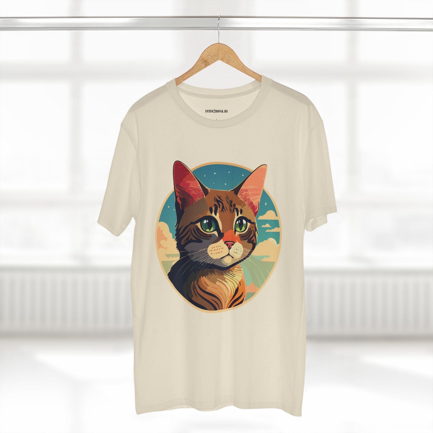 Animals Shirt Cat Design Unisex Premium Cotton Tee With Original Art From Retro2Nova Collection Exclusive Edition