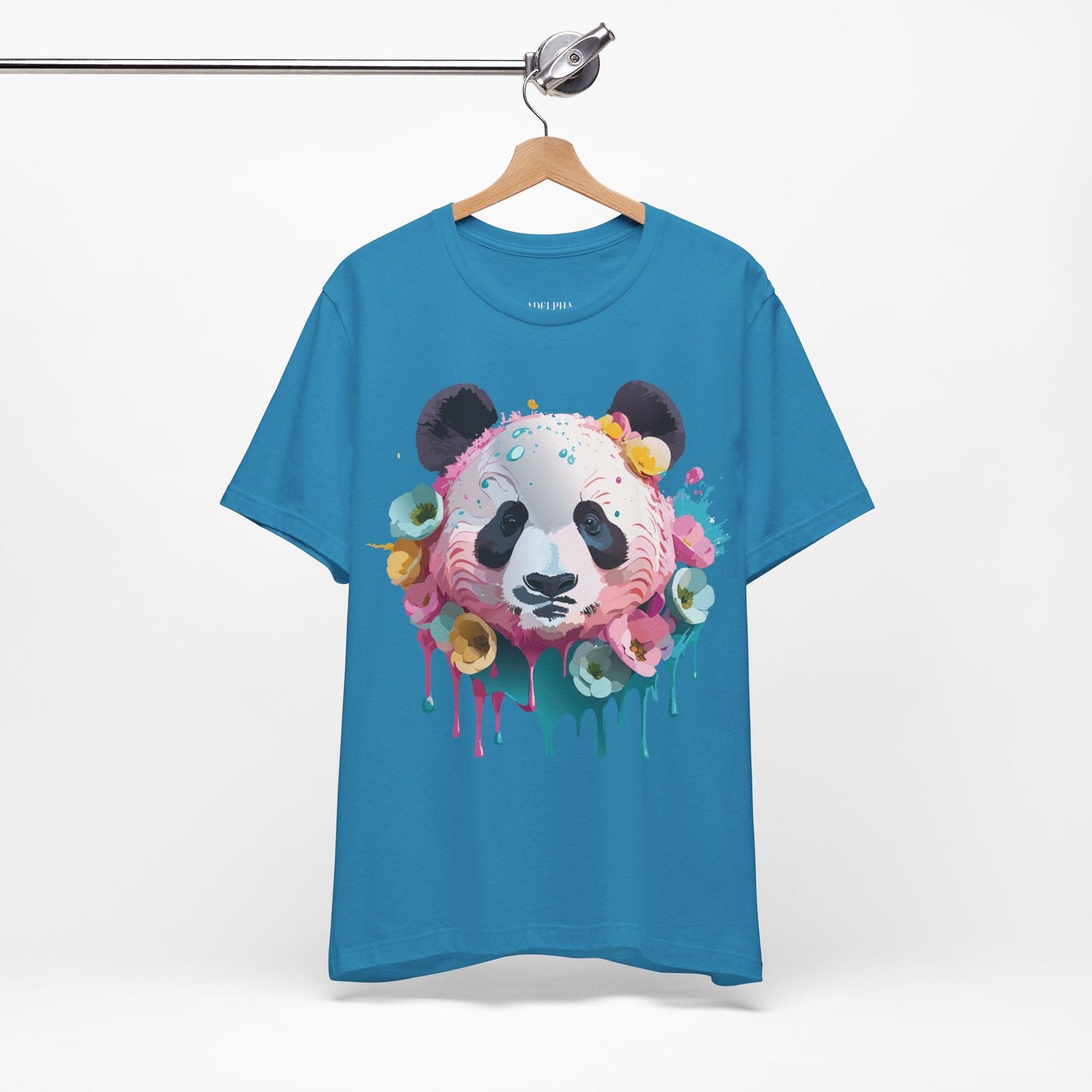 Panda Graphic Unisex 100 Cotton Vintage Art with Animal T-Shirt 5