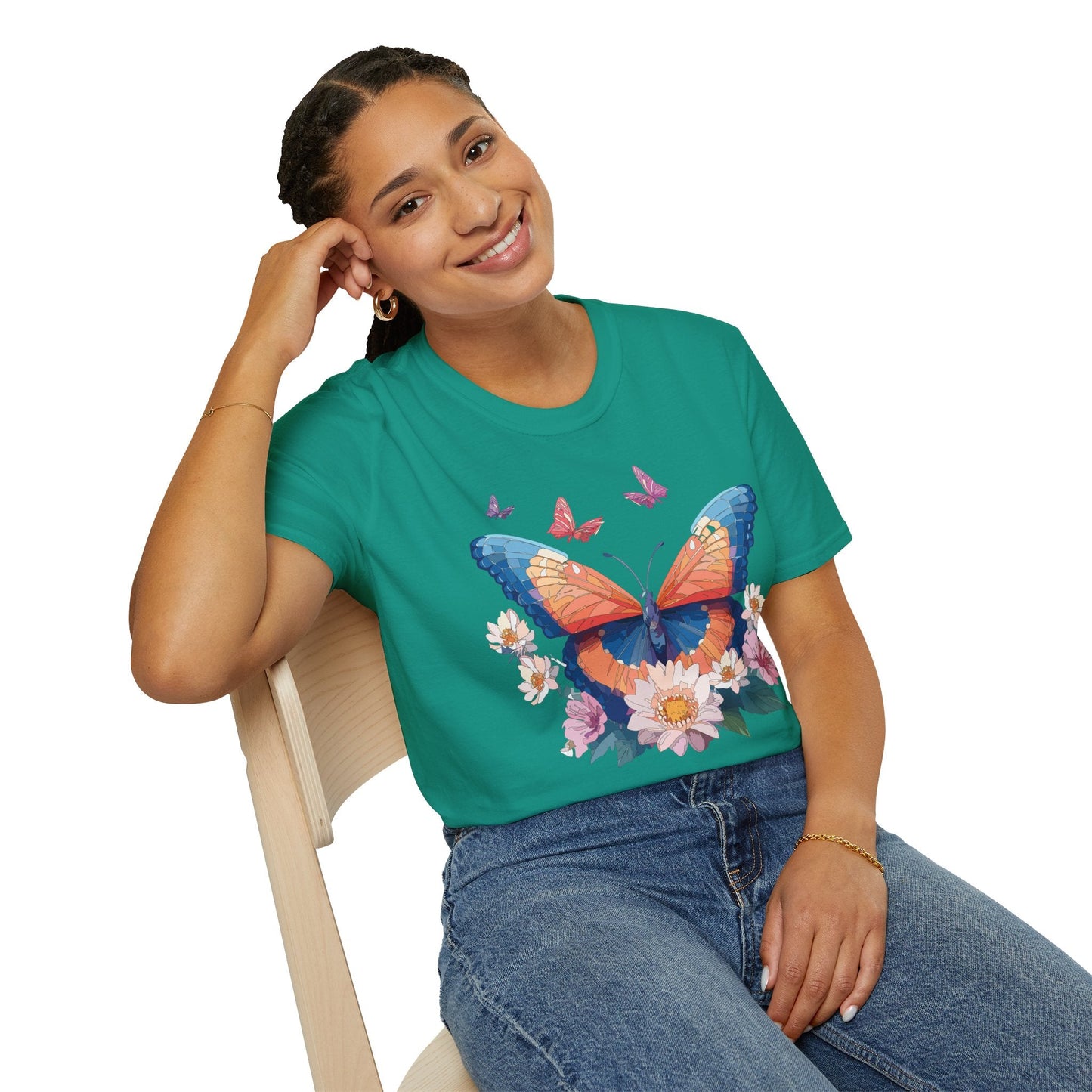 Monarch Butterfly Unisex Softstyle Tee Gildan 64000 Lightweight Breathable 100 Cotton Tee